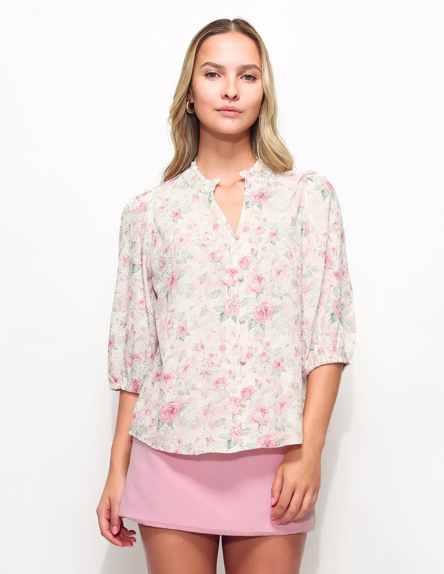 Floral Printed Regular Fit Top - Image 6