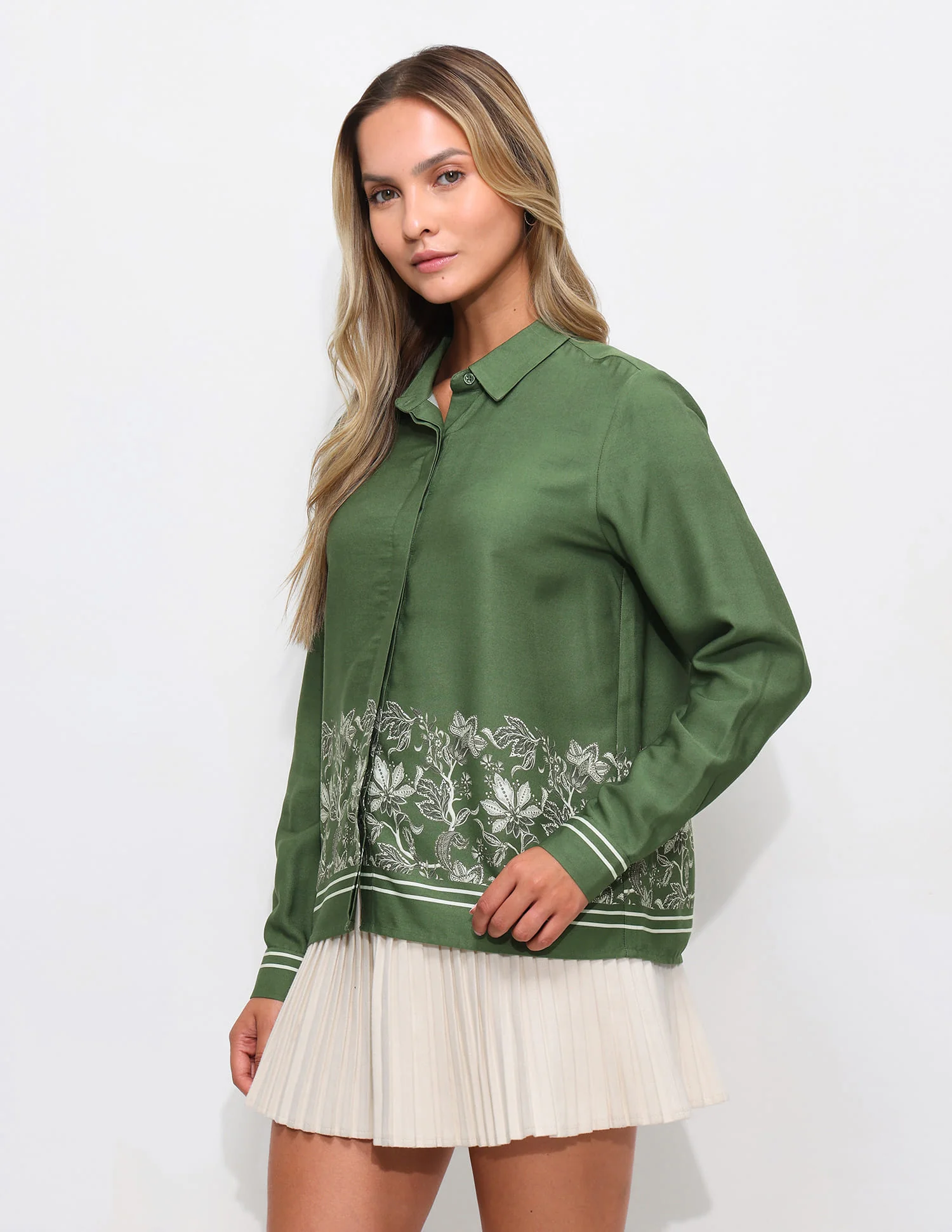 Floral Printed Relaxed Fit Shirt - Image 4