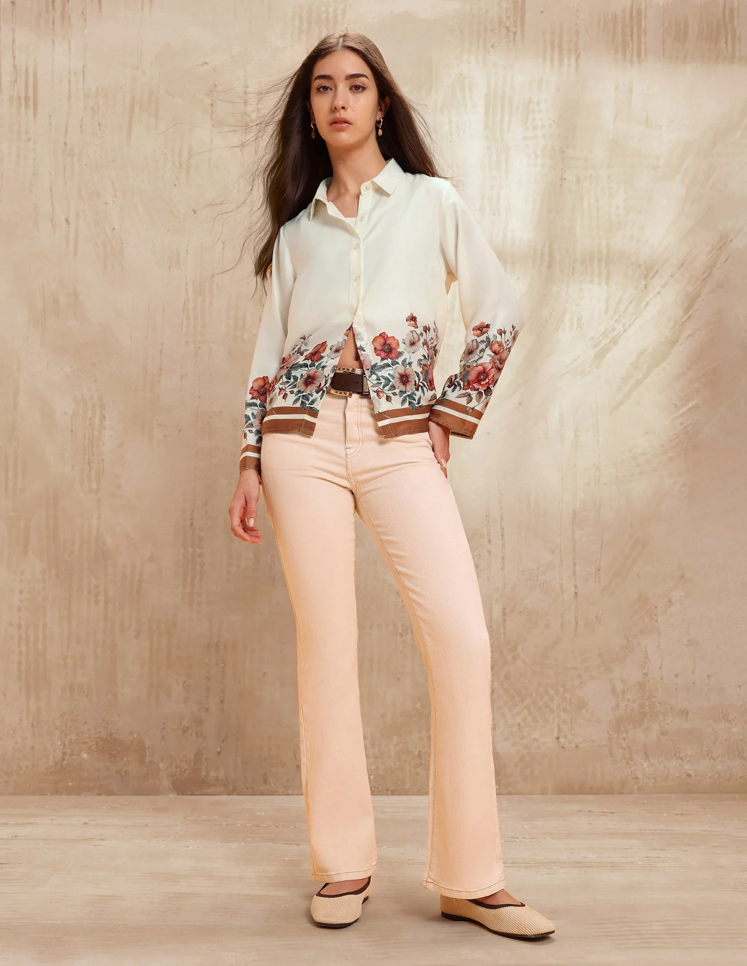 Floral Printed Relaxed Fit Shirt - Image 3