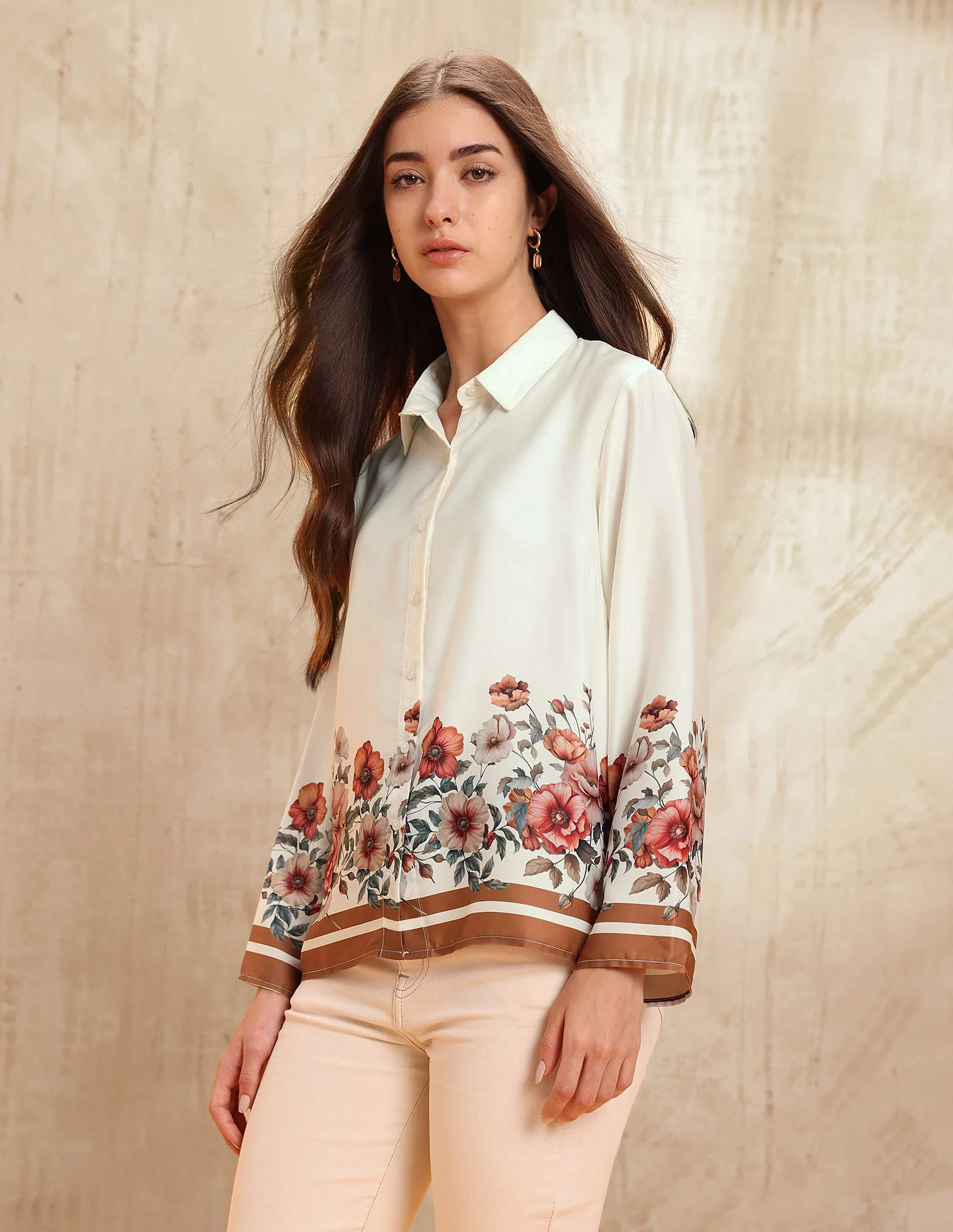 Floral Printed Relaxed Fit Shirt - Image 4