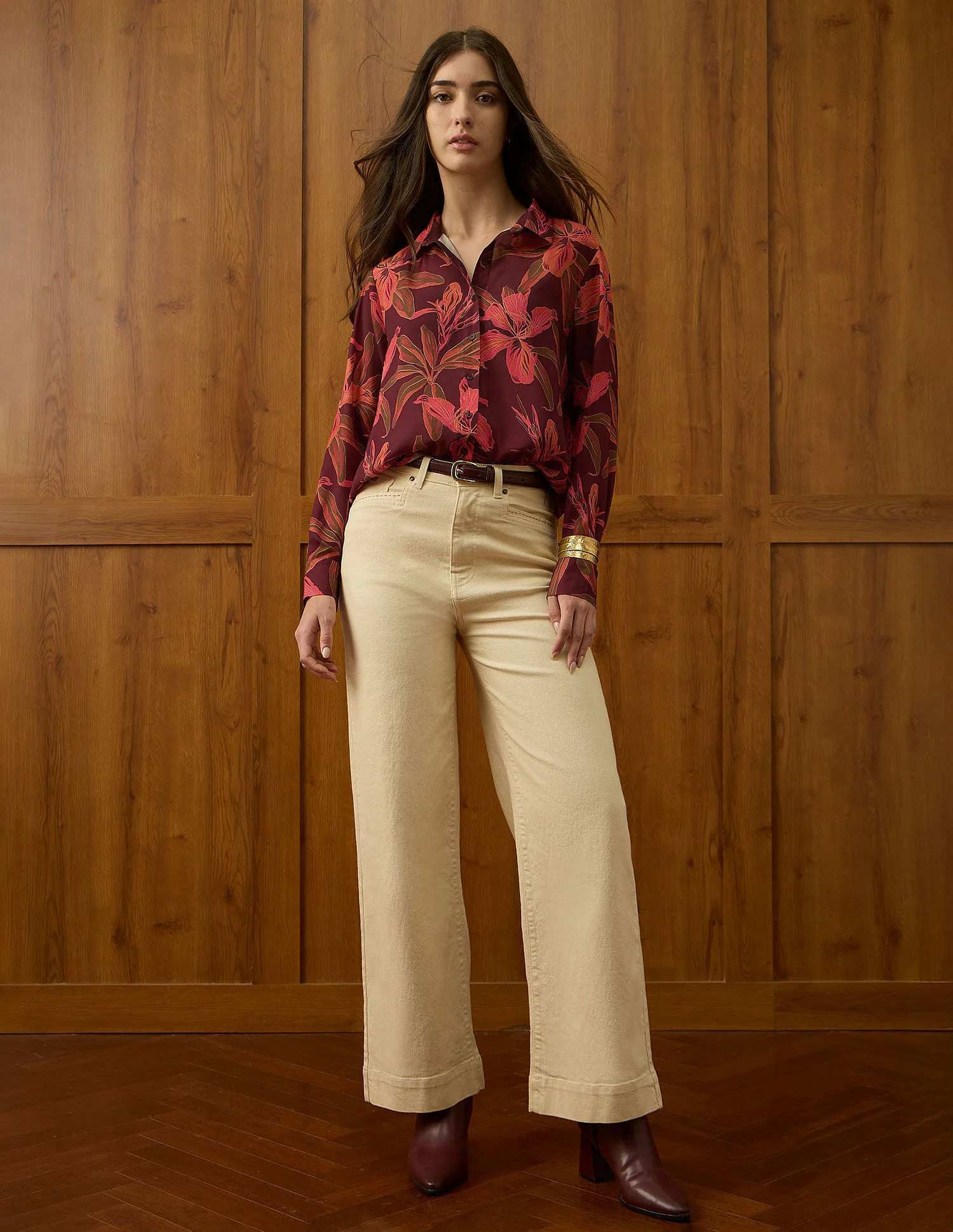 Floral Printed Relaxed Fit Shirt - Image 3