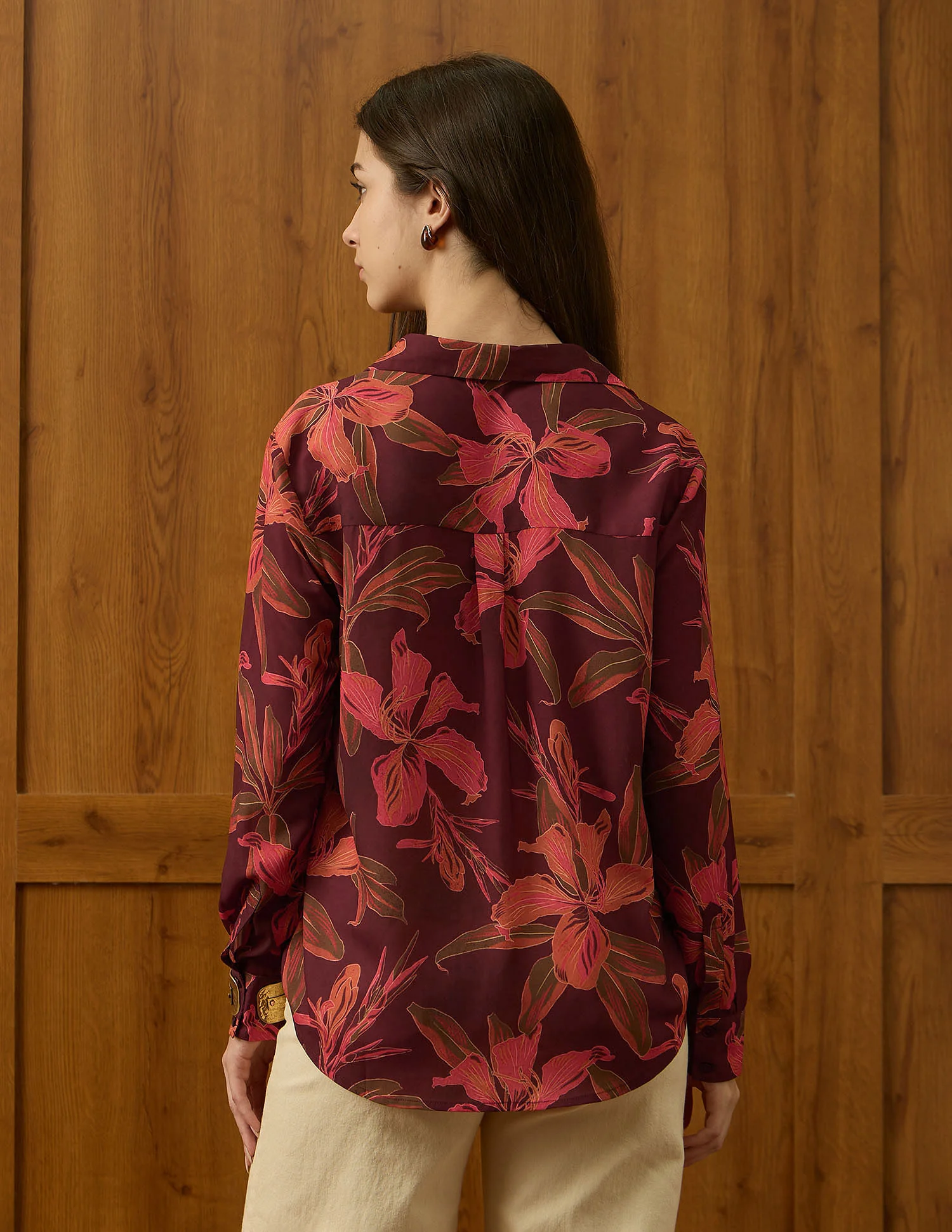 Floral Printed Relaxed Fit Shirt - Image 5
