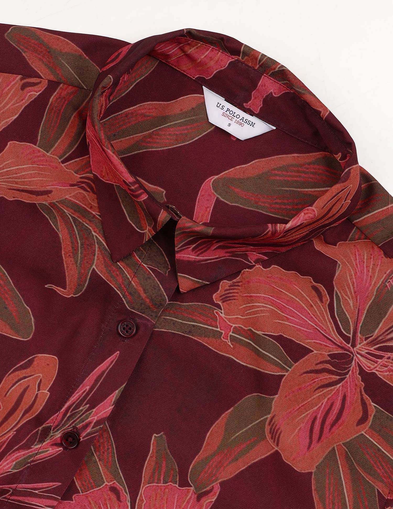 Floral Printed Relaxed Fit Shirt - Image 9