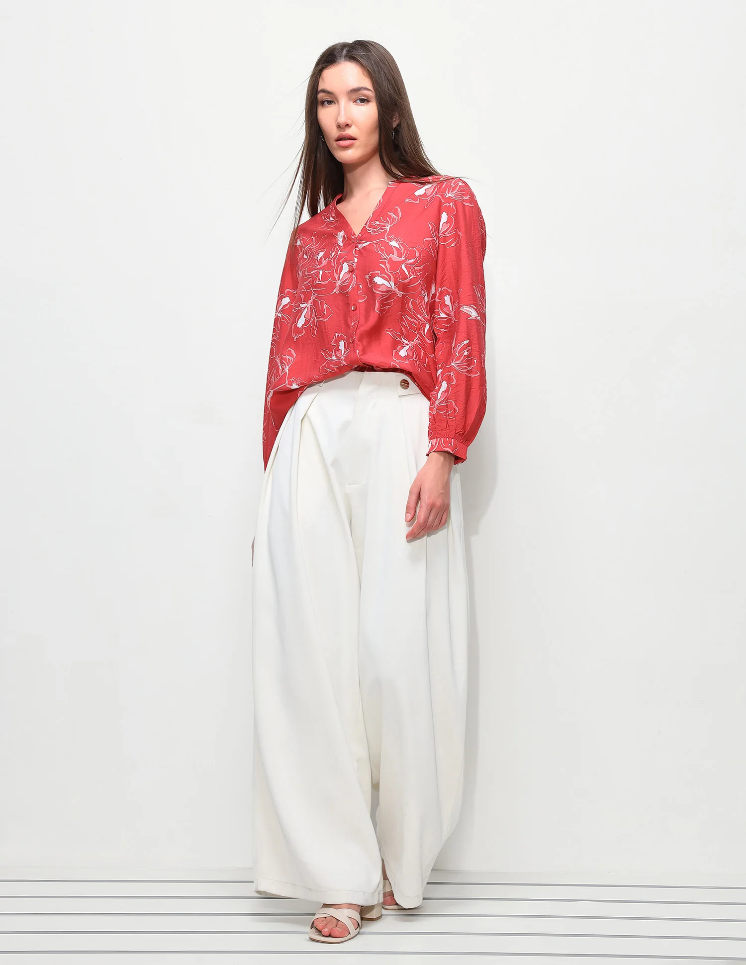 Floral Printed Relaxed Fit Top - Image 3