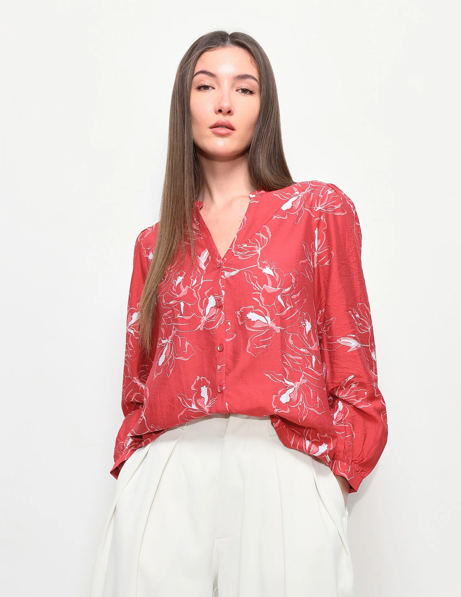 Floral Printed Relaxed Fit Top - Image 6