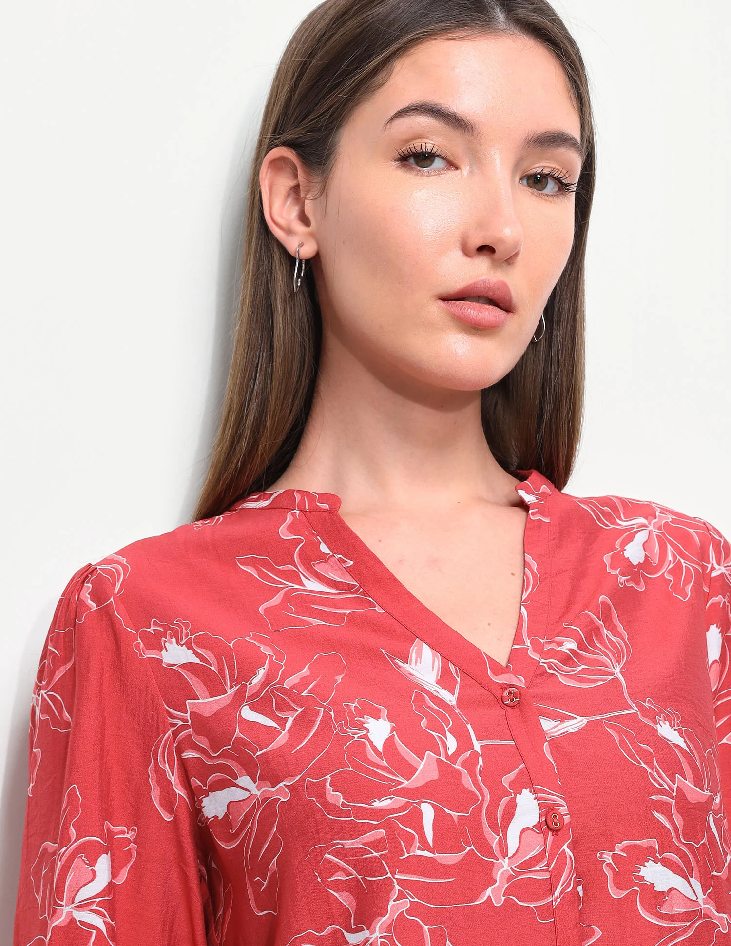 Floral Printed Relaxed Fit Top - Image 7