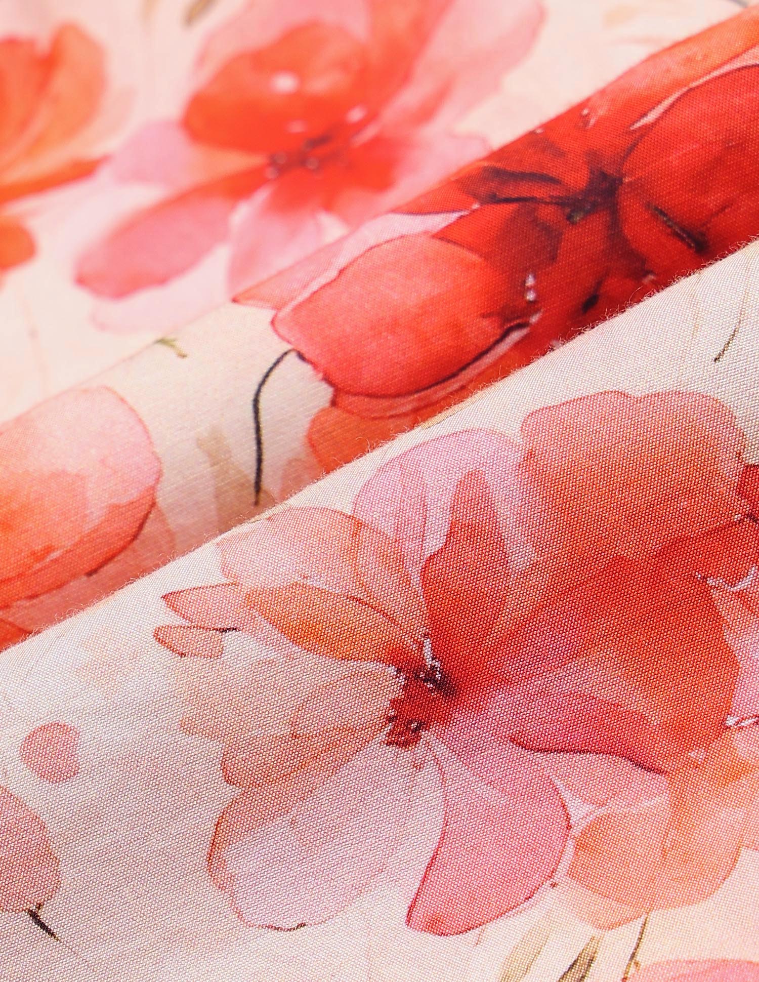 Floral Printed Smocking Sleeve Top - Image 2