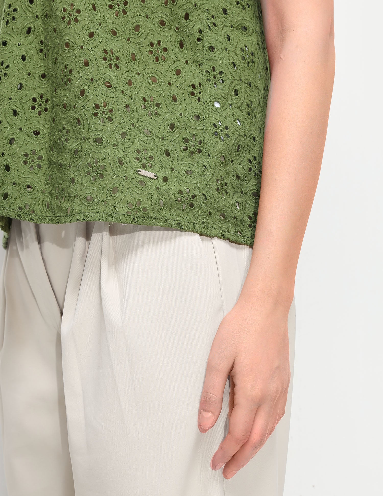 Floral Schiffili Regular Fit Top - Image 10
