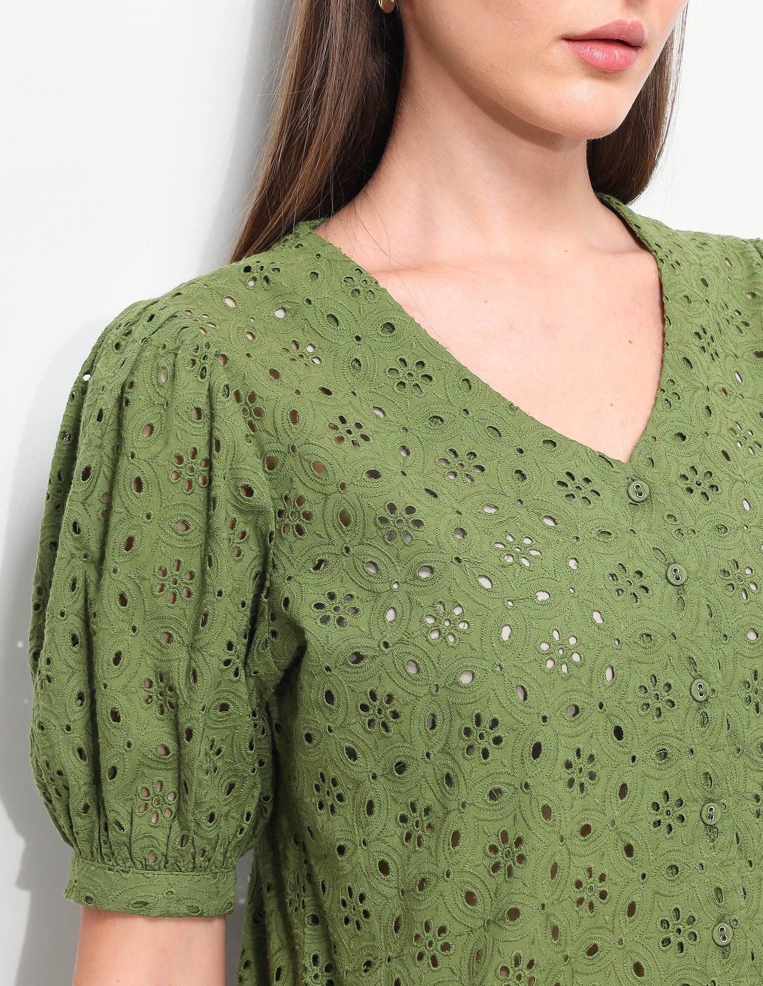 Floral Schiffili Regular Fit Top - Image 7