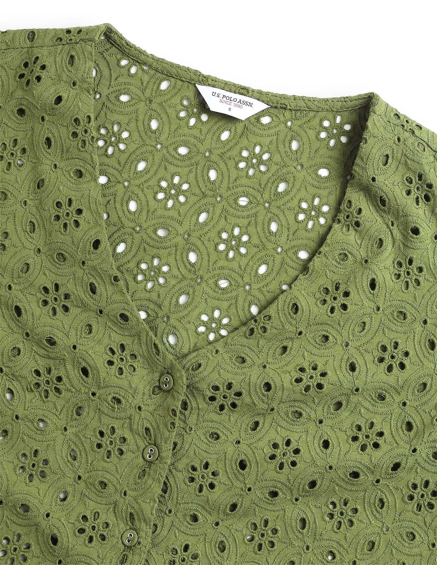 Floral Schiffili Regular Fit Top - Image 8