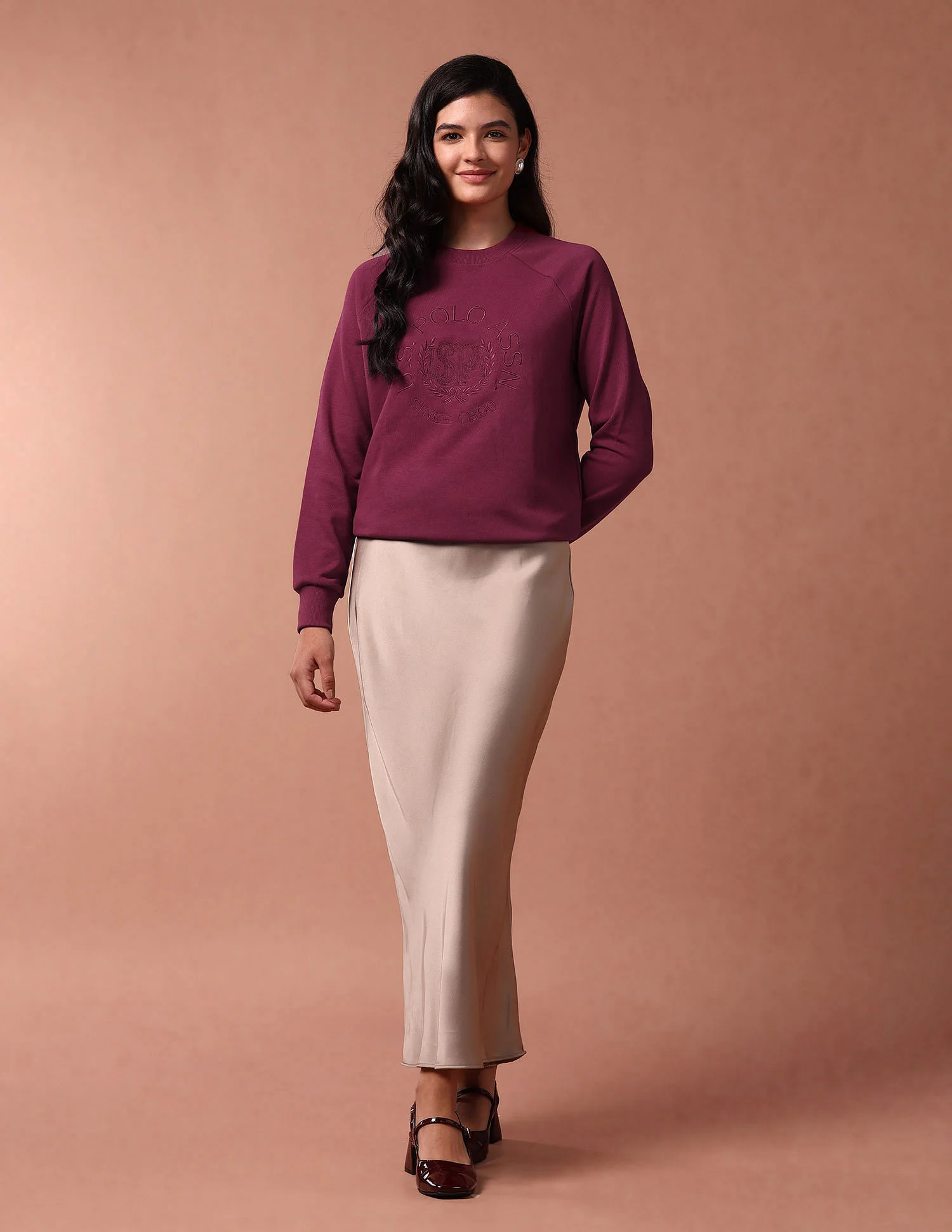 Foil Print Raglan Sleeve Sweatshirt - Image 3