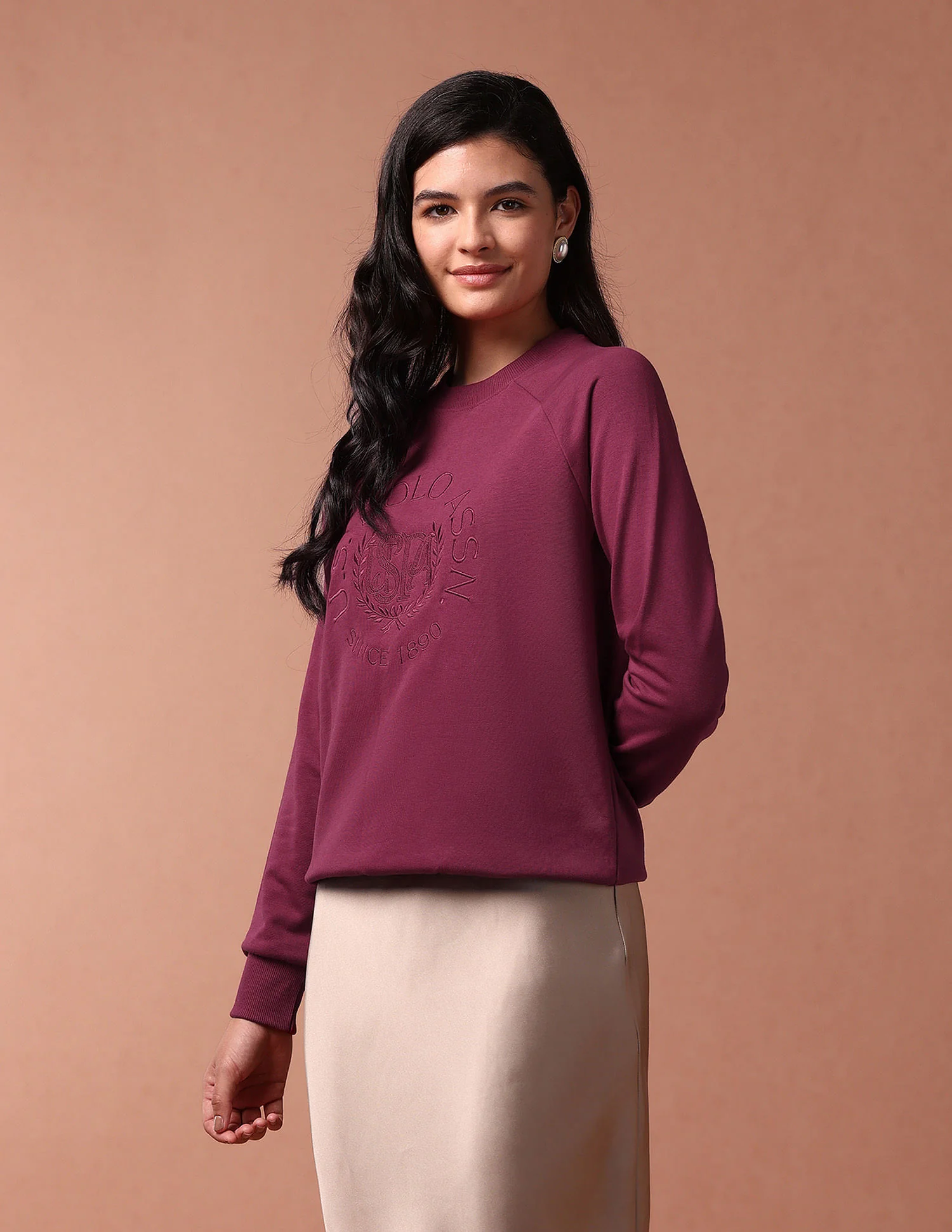 Foil Print Raglan Sleeve Sweatshirt - Image 4