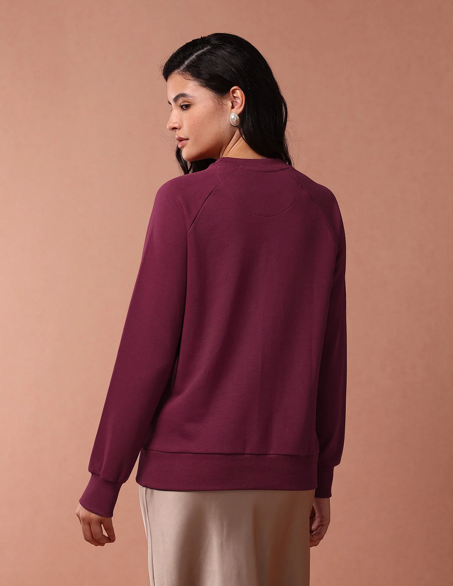 Foil Print Raglan Sleeve Sweatshirt - Image 5
