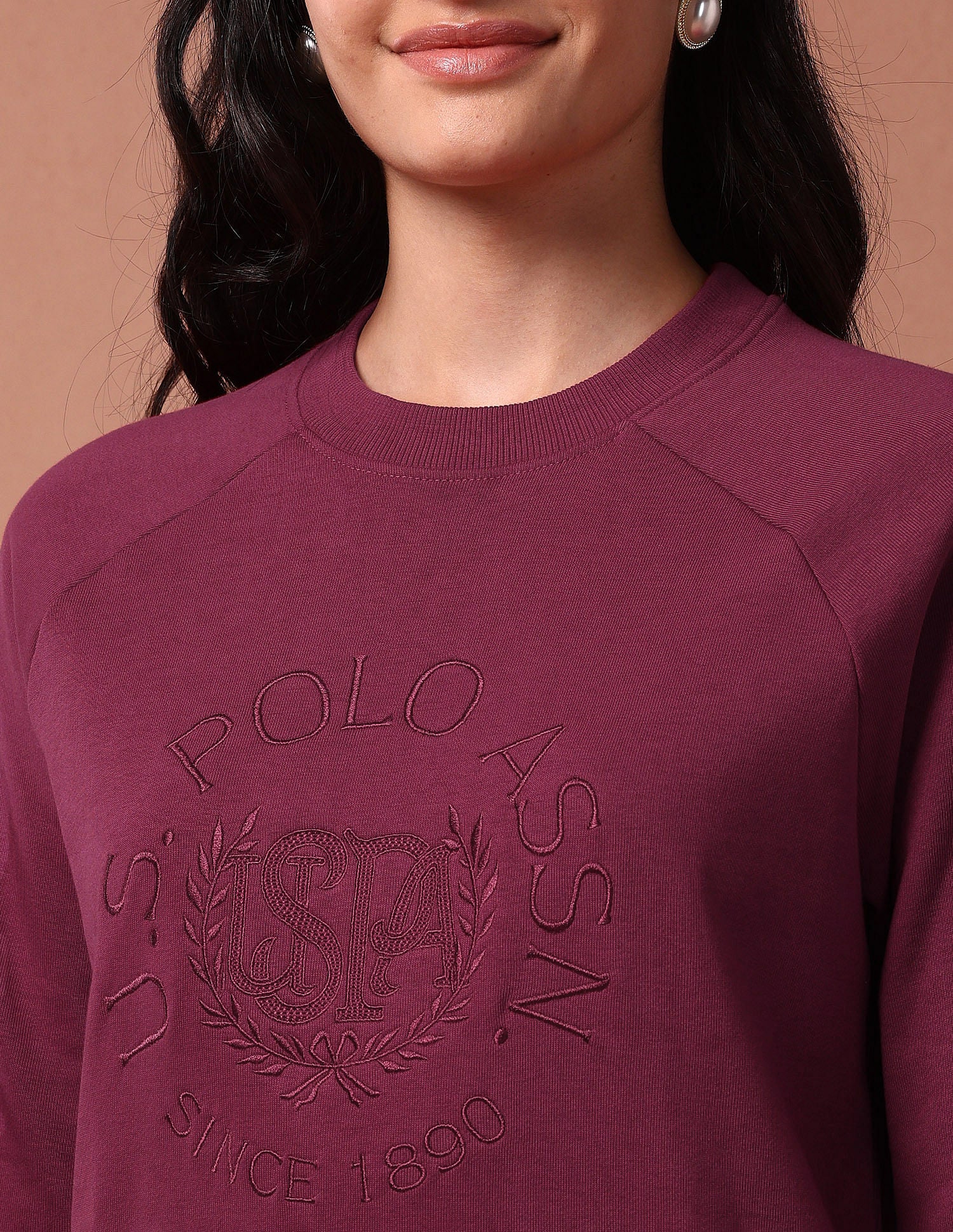 Foil Print Raglan Sleeve Sweatshirt - Image 7