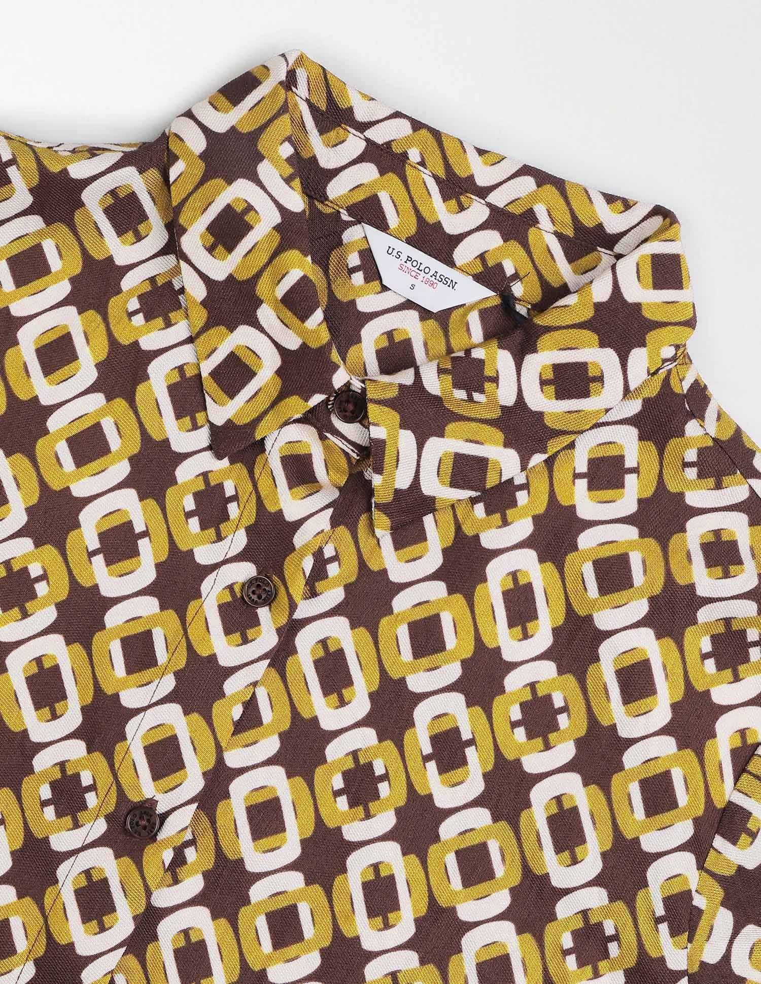 Geometric Printed Shirt Dress - Image 8