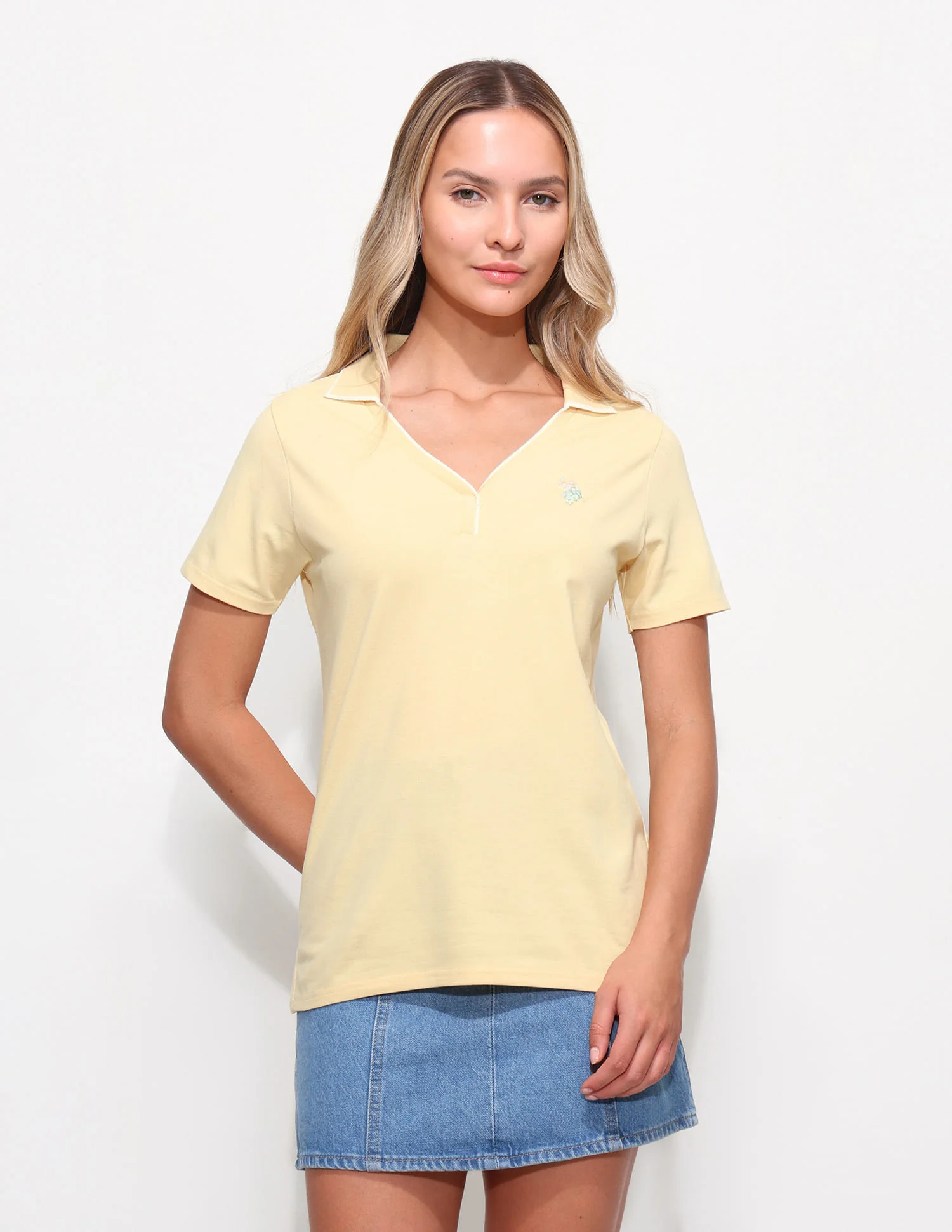 Half Collar Solid Polo Shirt - Image 6