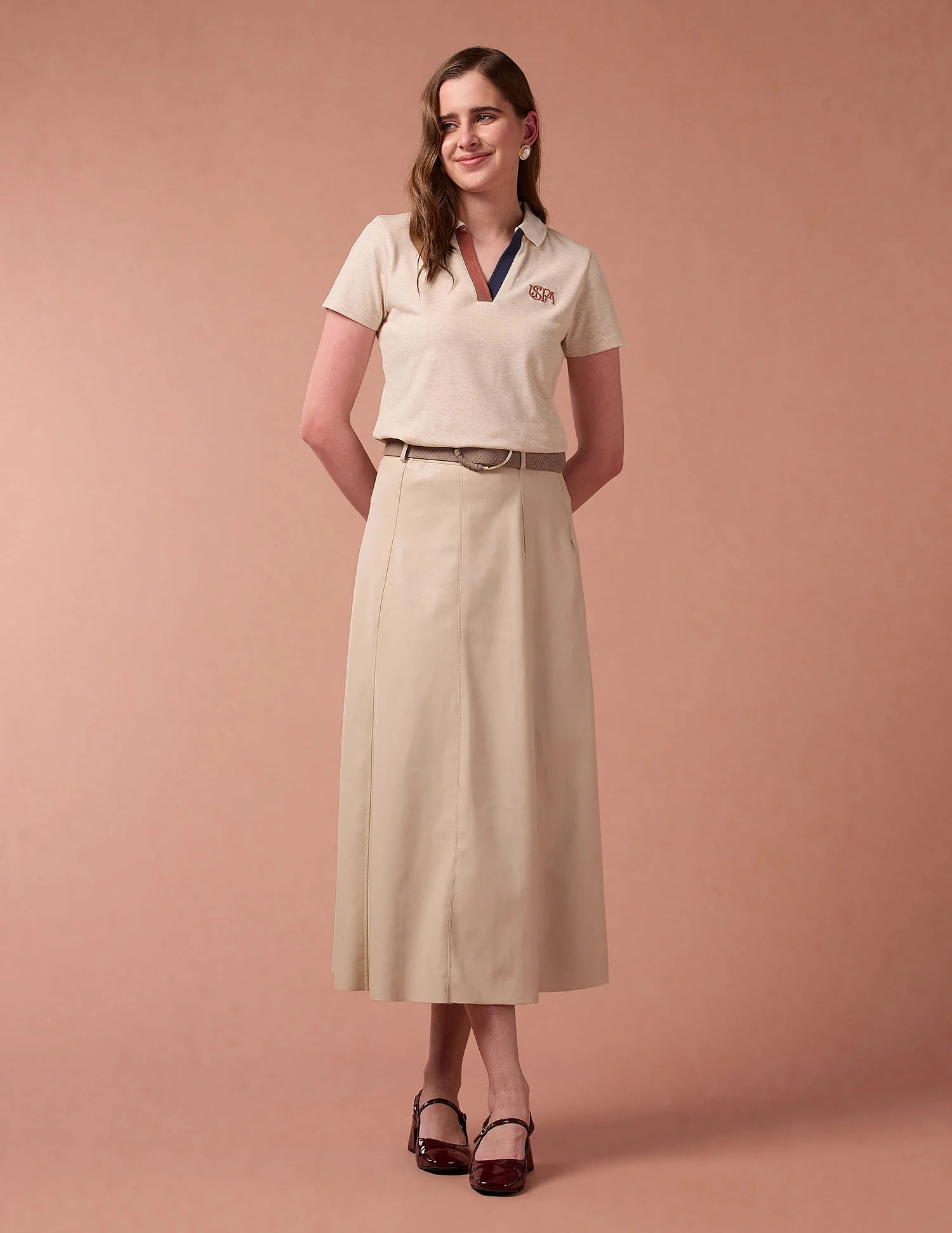 Heathered Cotton Polo Shirt - Image 3
