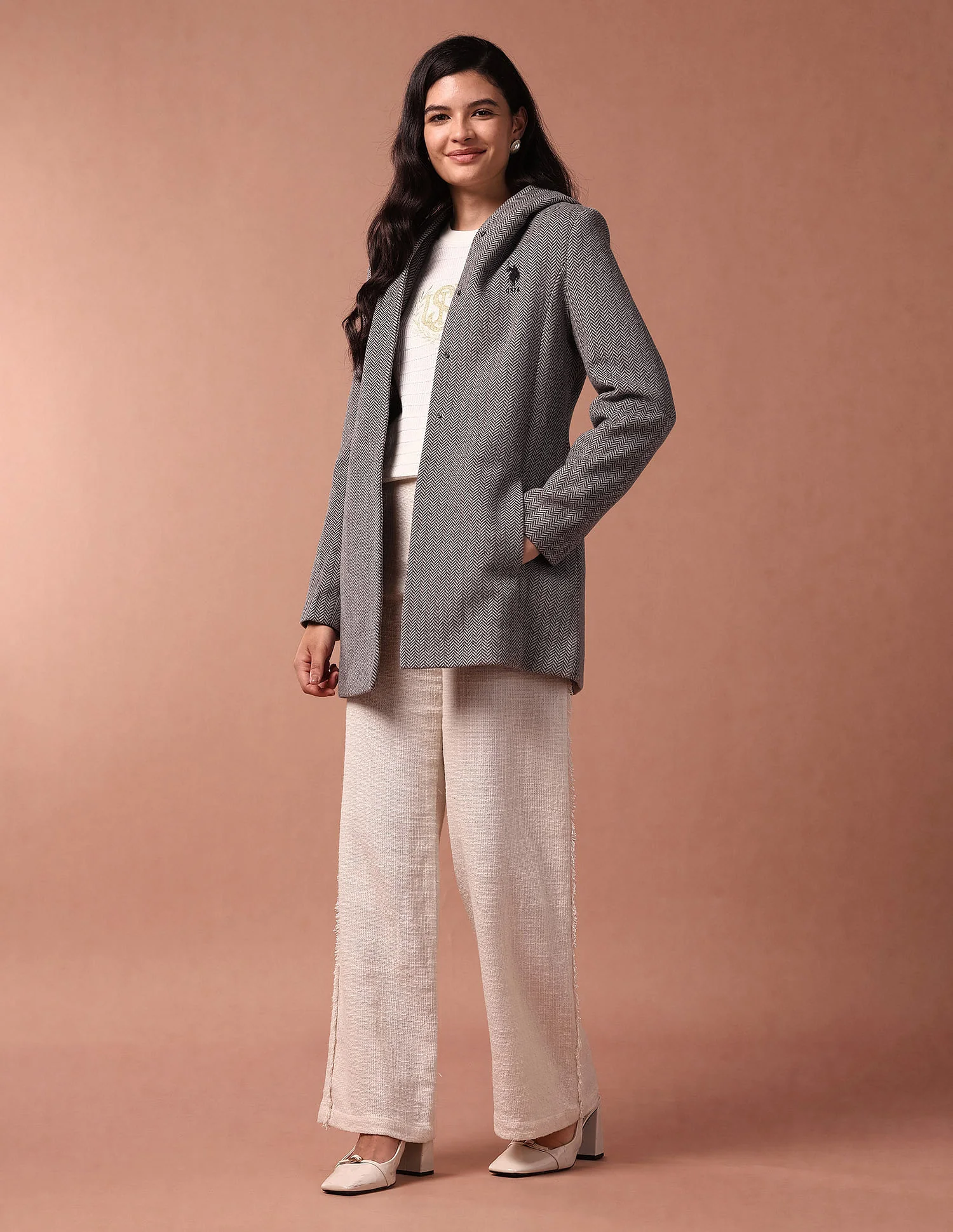 Herringbone Hooded Jacket - Image 3