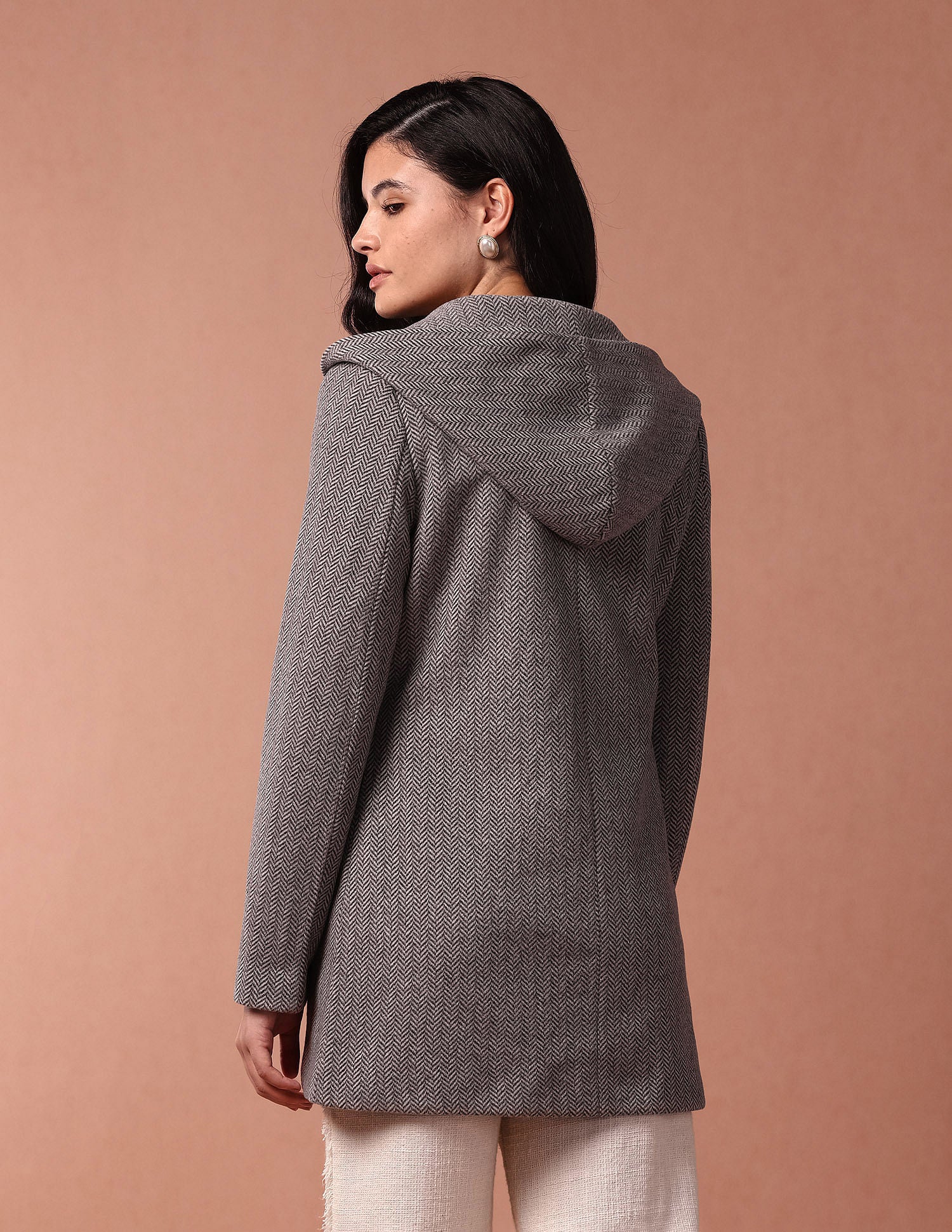 Herringbone Hooded Jacket - Image 5