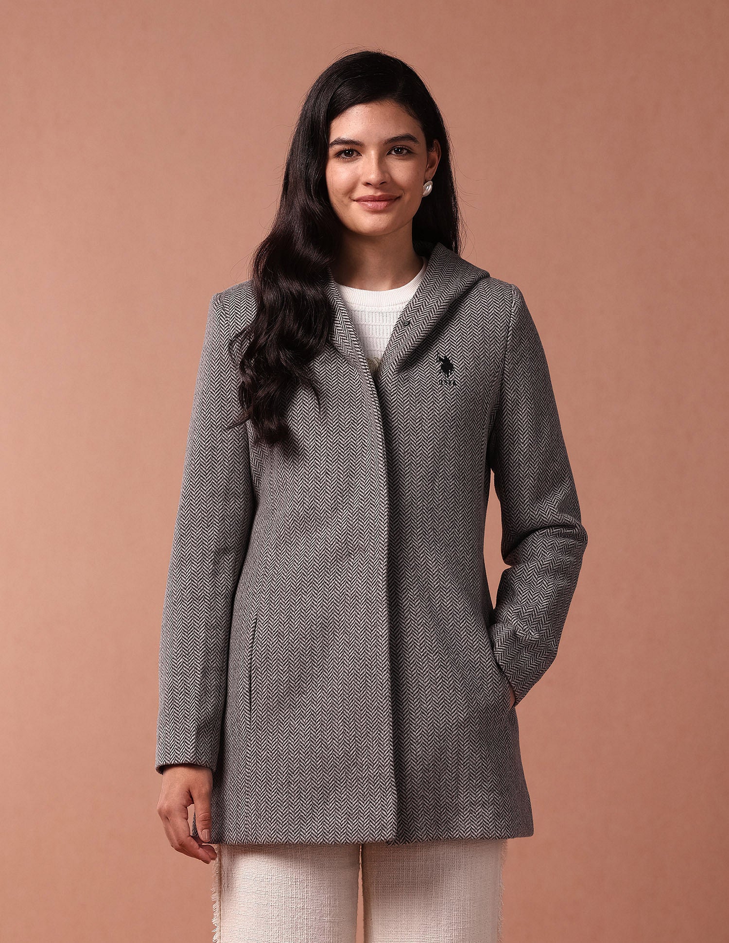 Herringbone Hooded Jacket - Image 6