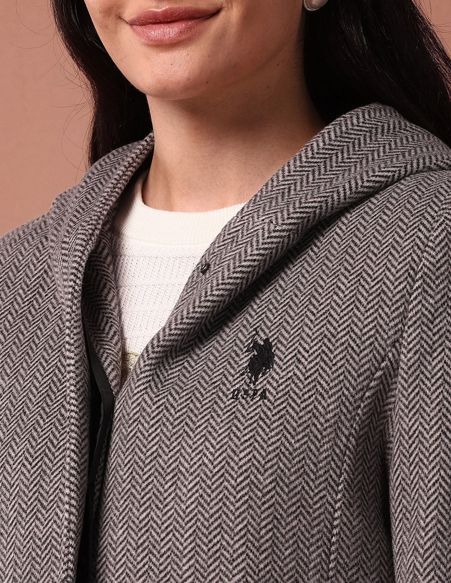 Herringbone Hooded Jacket - Image 7