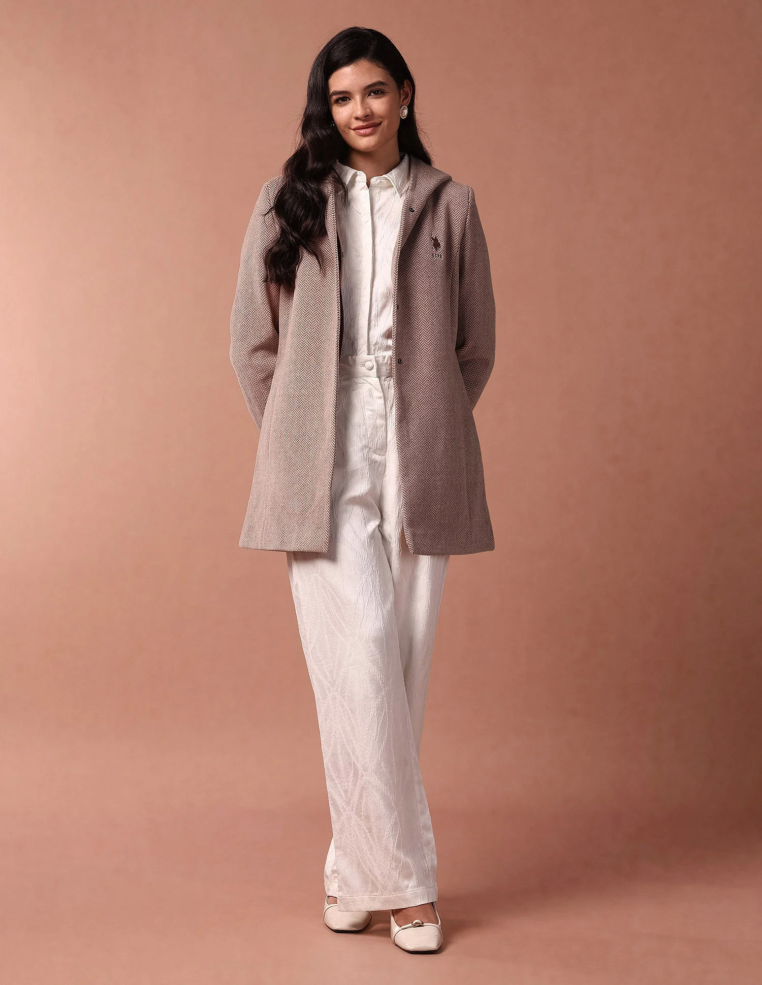 Herringbone Hooded Jacket - Image 3