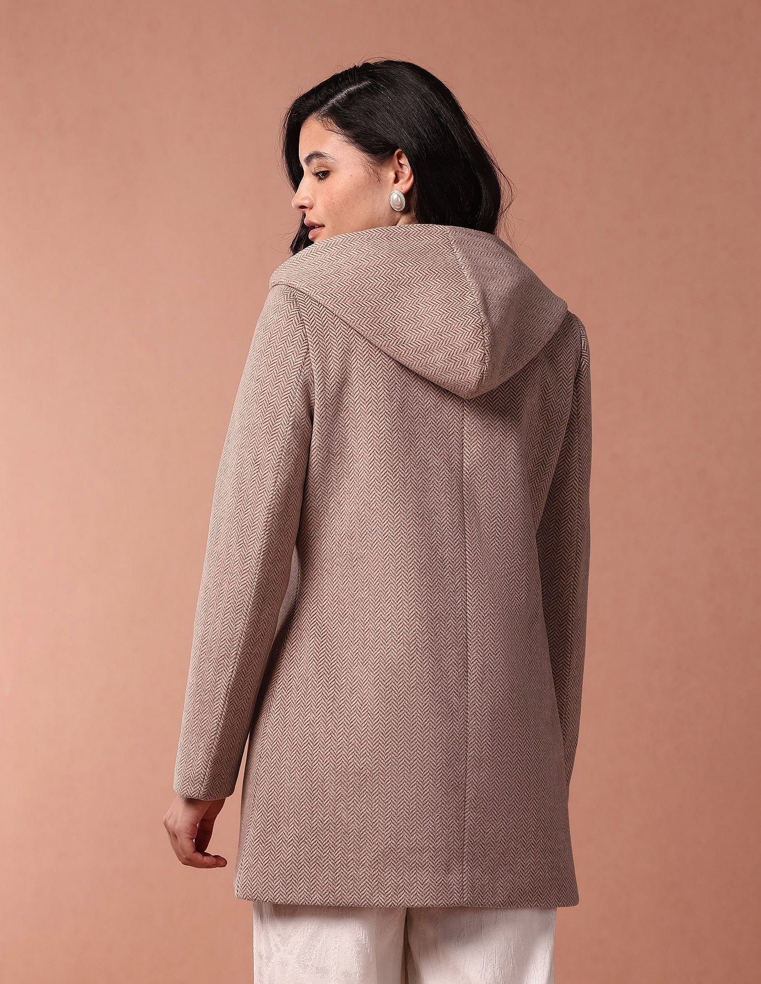 Herringbone Hooded Jacket - Image 5