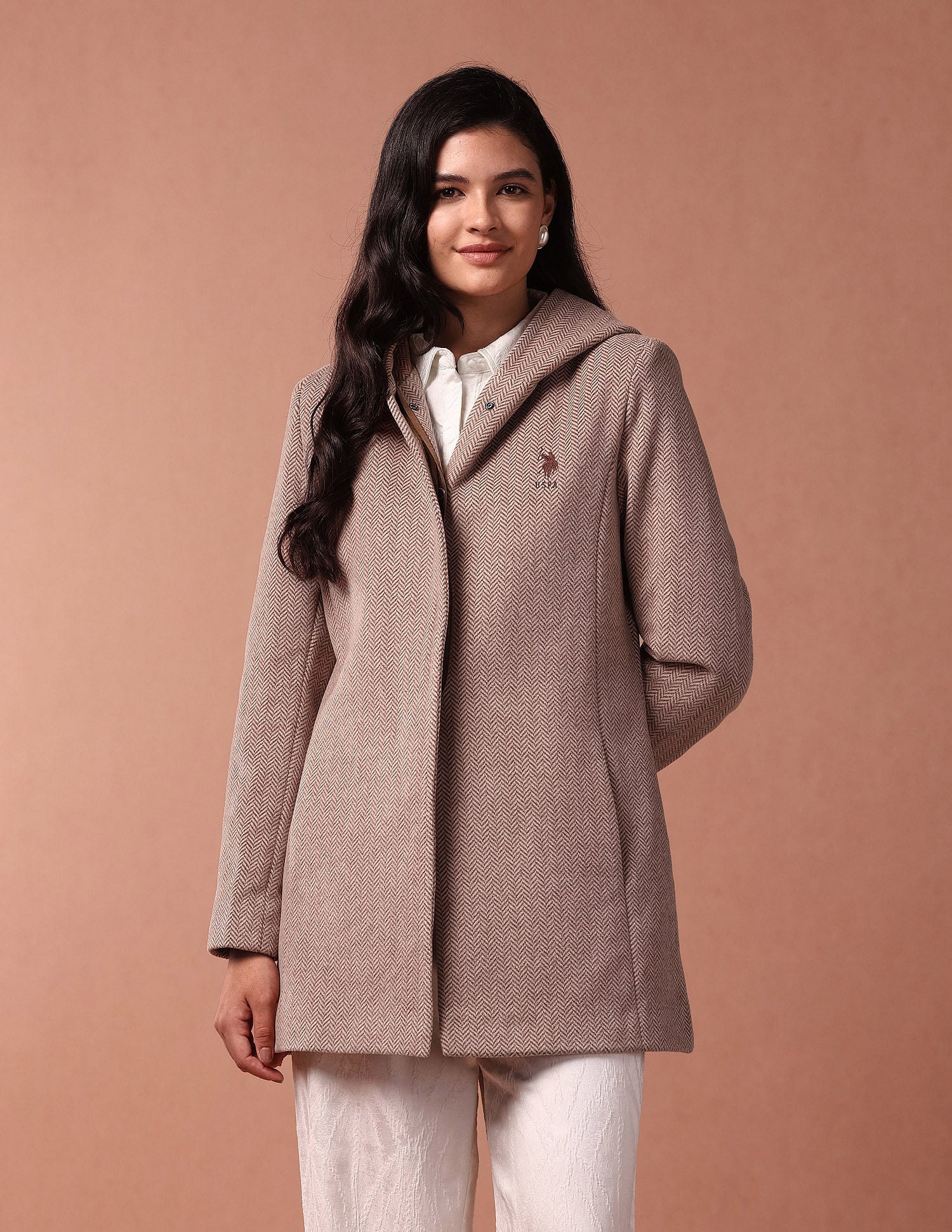 Herringbone Hooded Jacket - Image 6