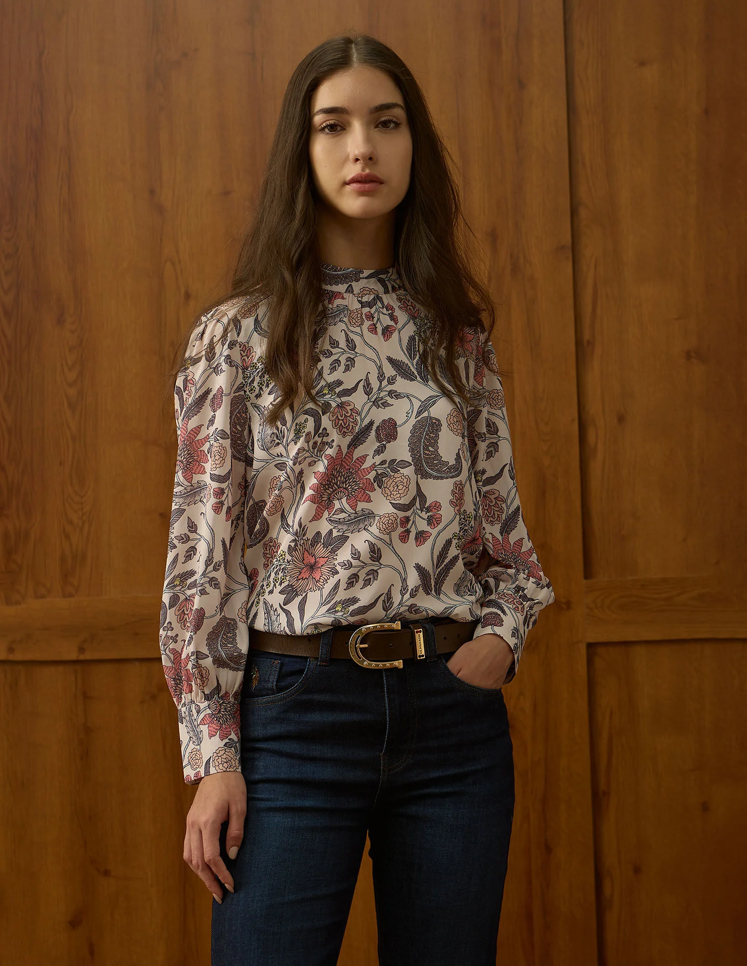 High Neck Floral Printed Top - Image 6