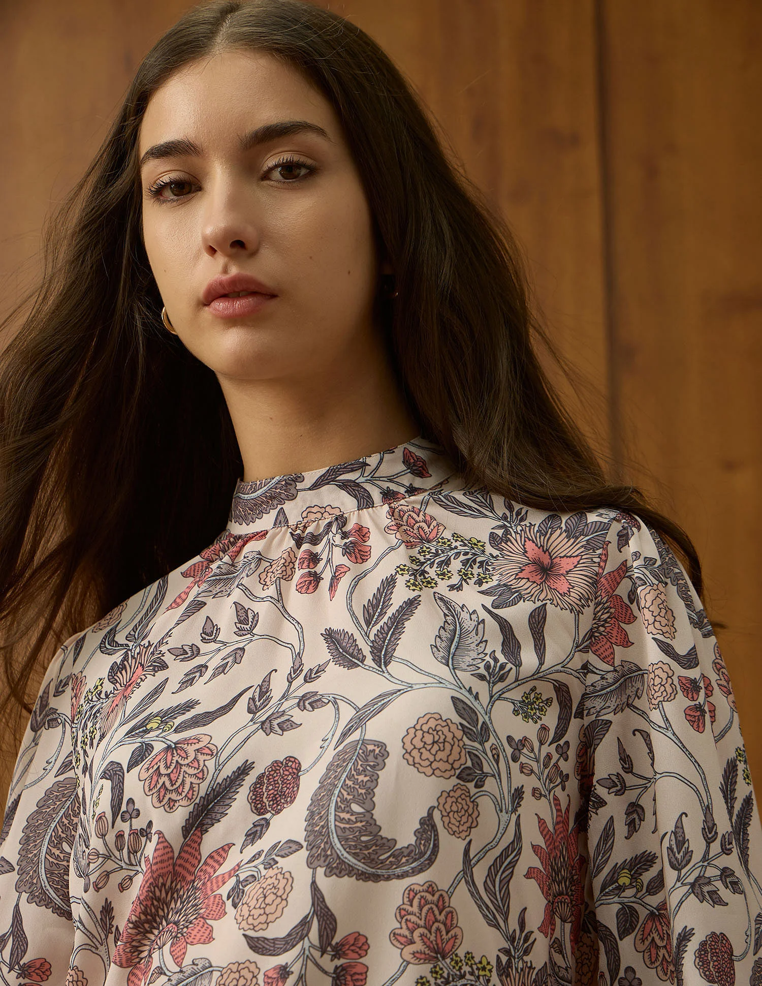 High Neck Floral Printed Top - Image 7