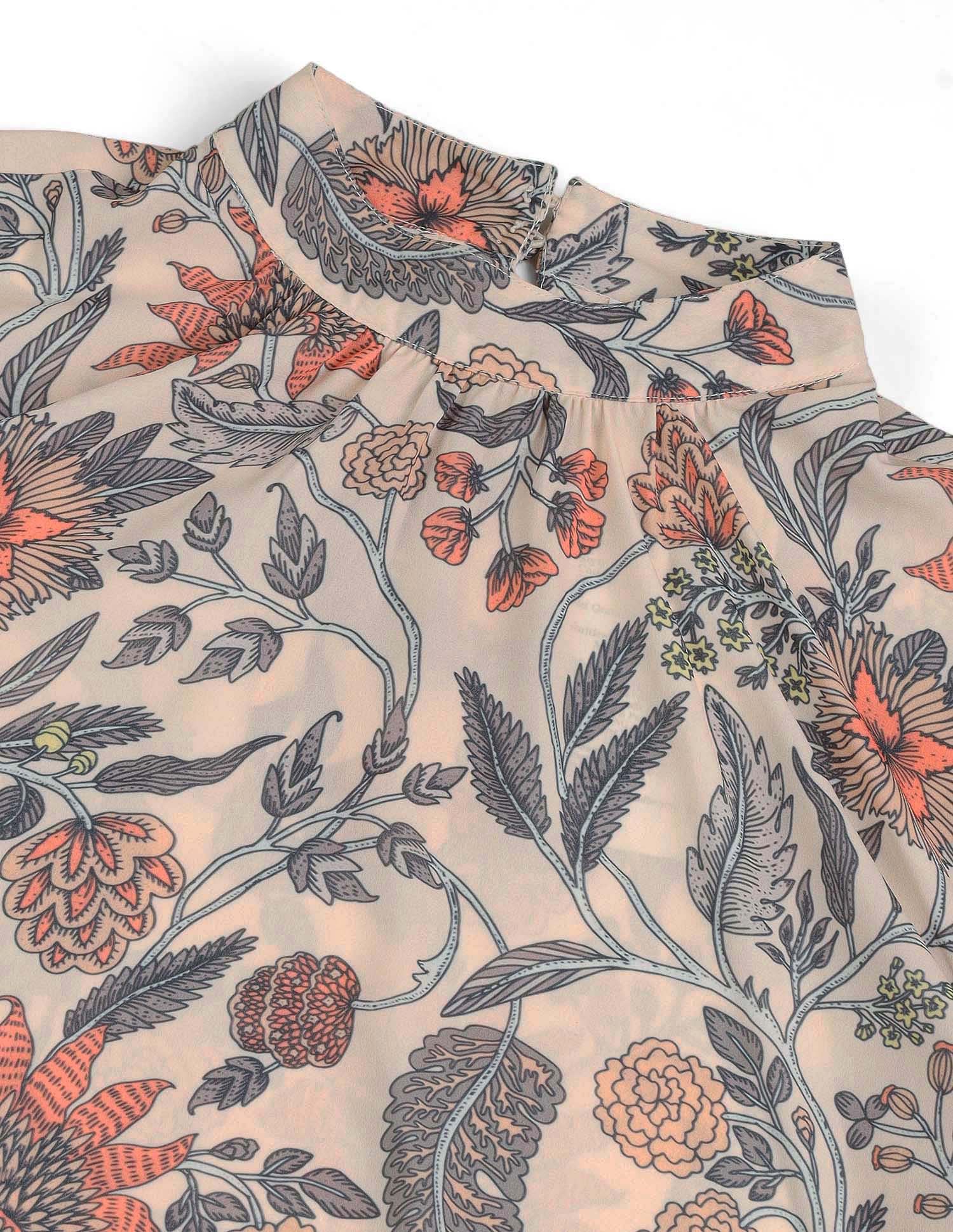 High Neck Floral Printed Top - Image 8