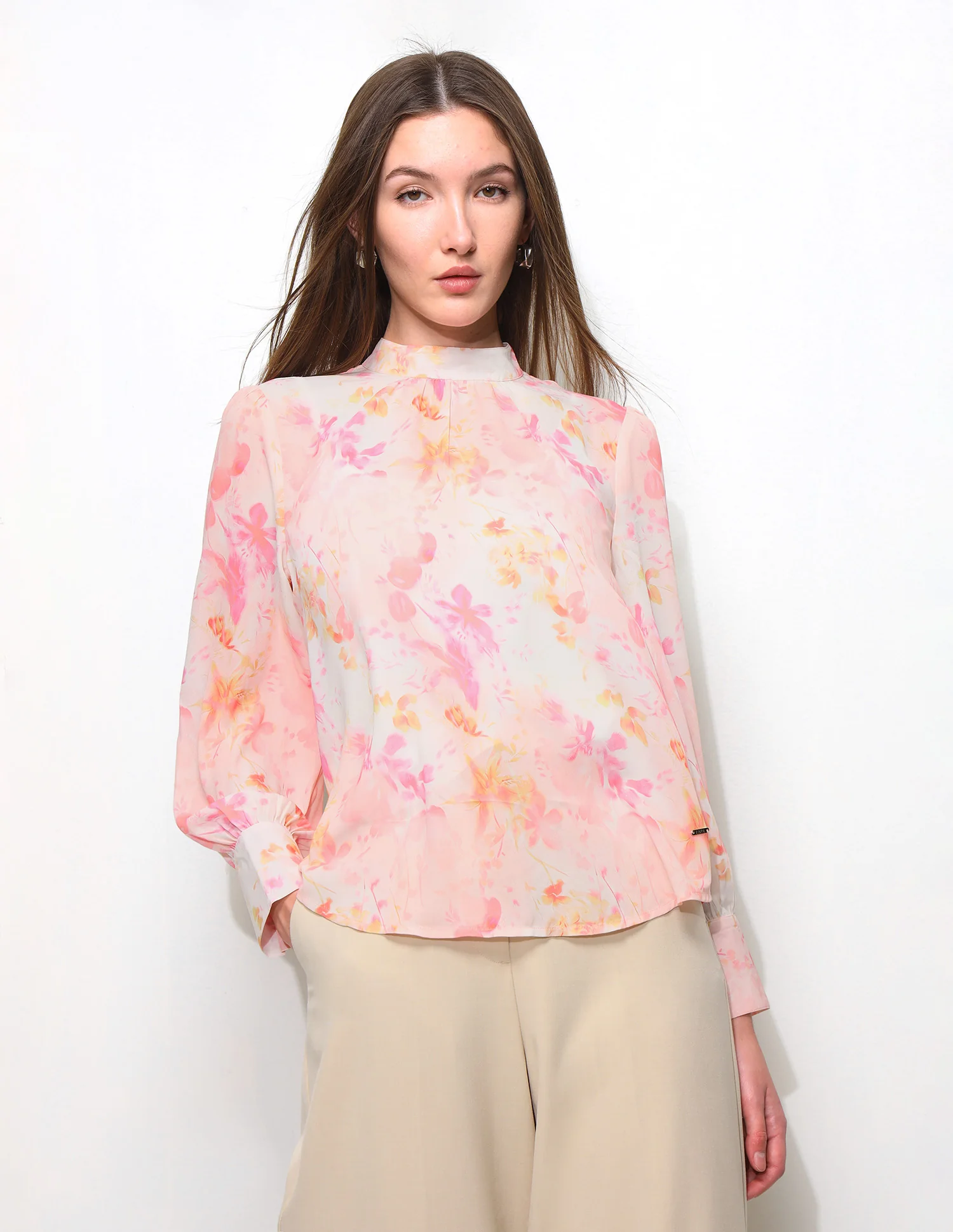 High Neck Floral Printed Top - Image 10