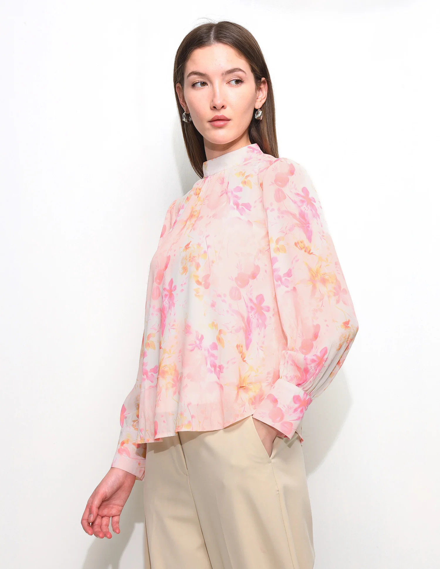 High Neck Floral Printed Top - Image 4