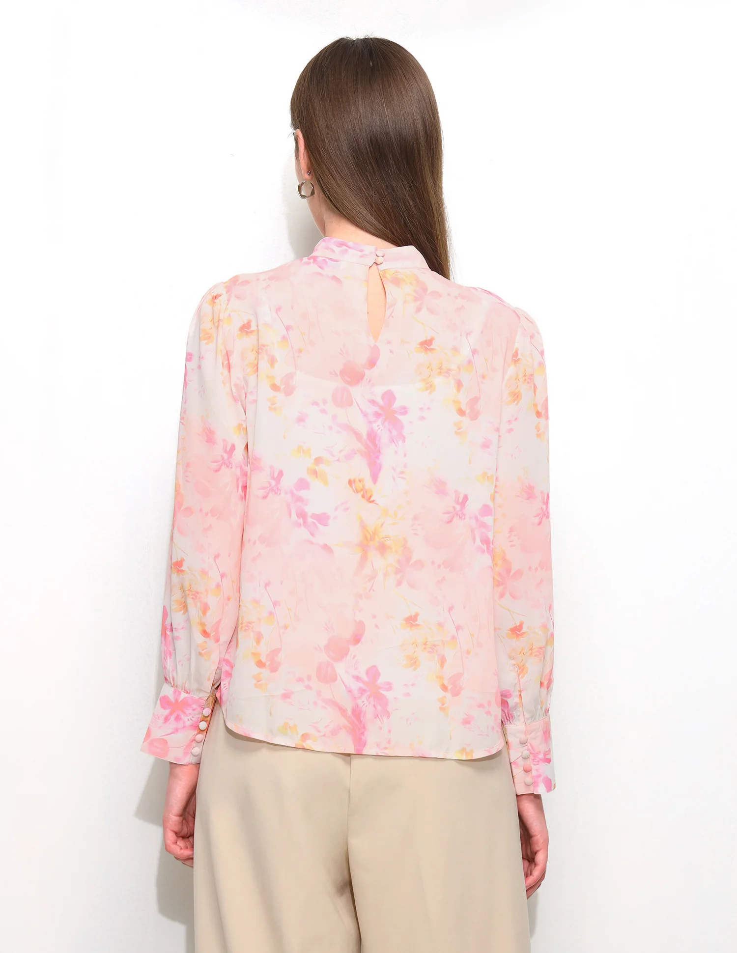 High Neck Floral Printed Top - Image 5
