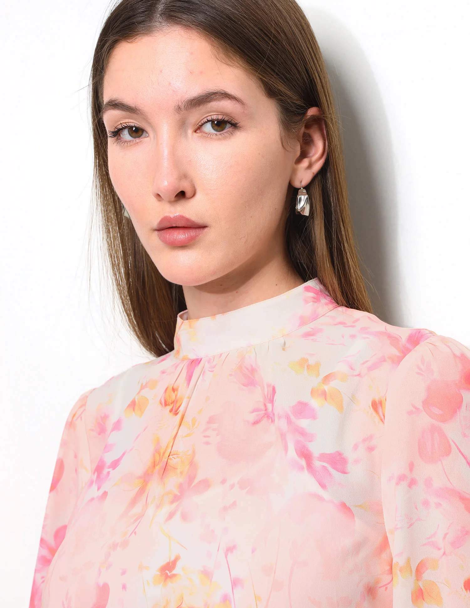High Neck Floral Printed Top - Image 7