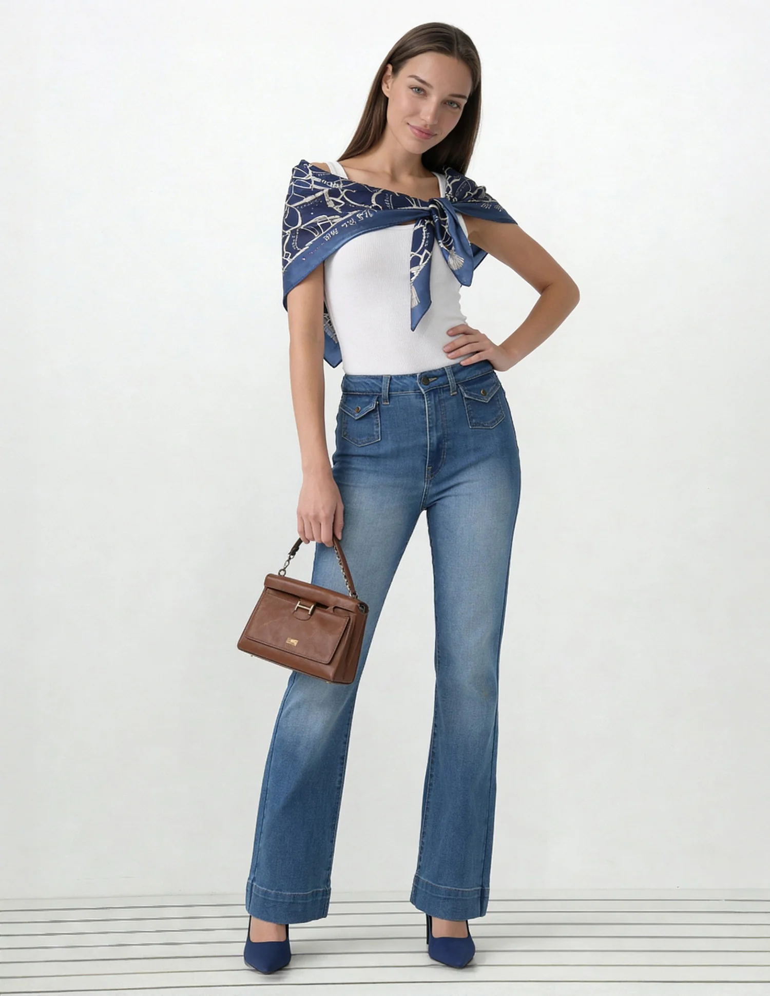 High Rise Bootcut Jeans