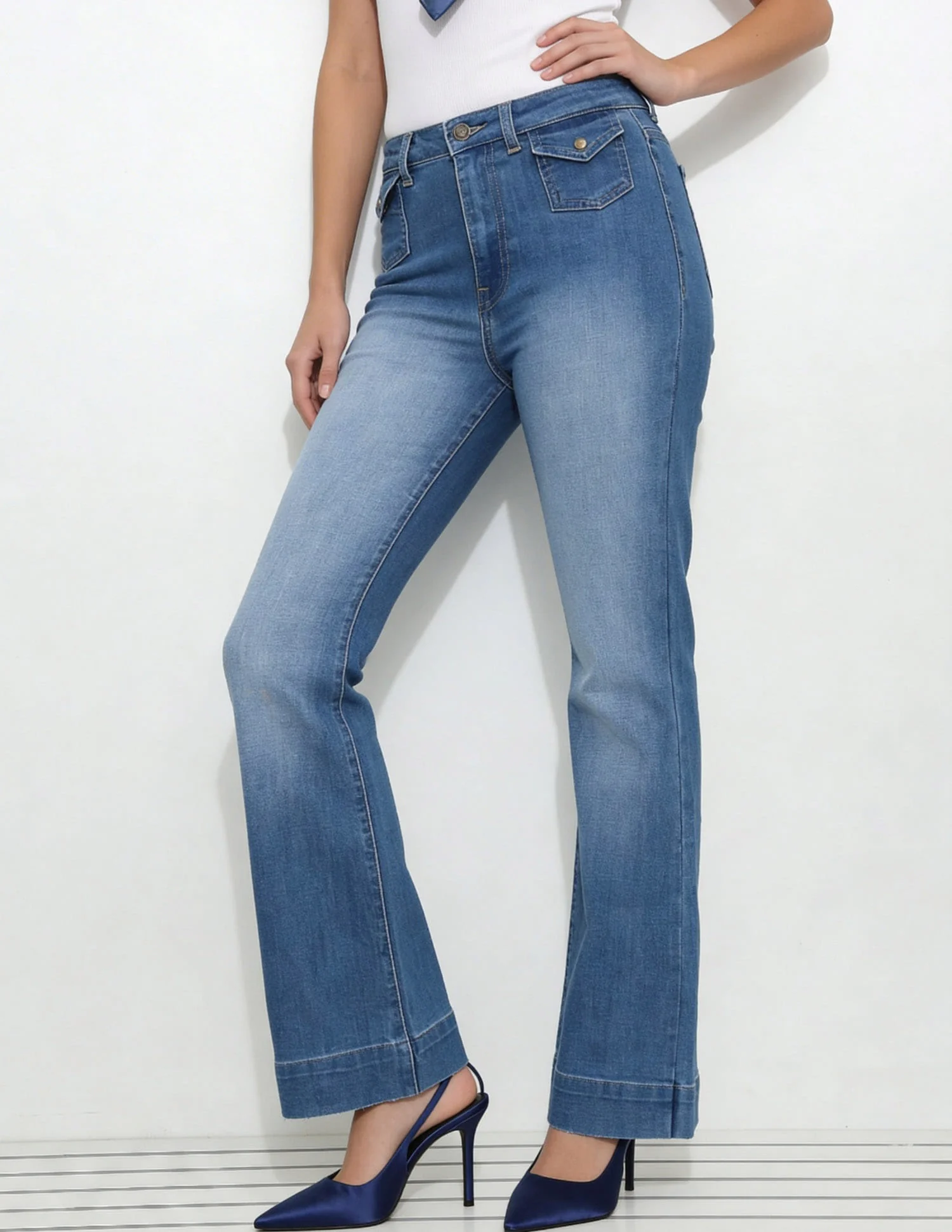 High Rise Bootcut Jeans - Image 4