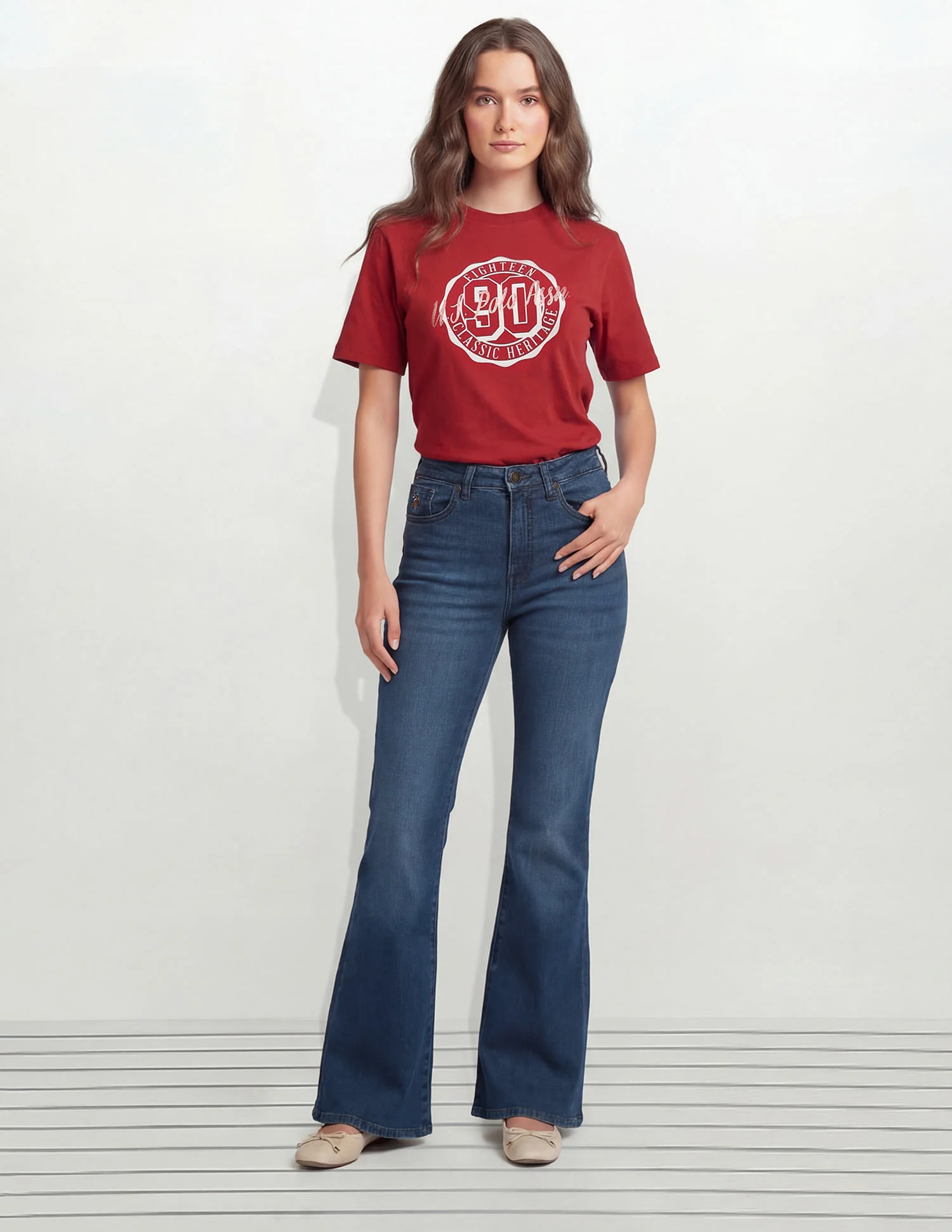 High Rise Extreme Flared Fit Jeans