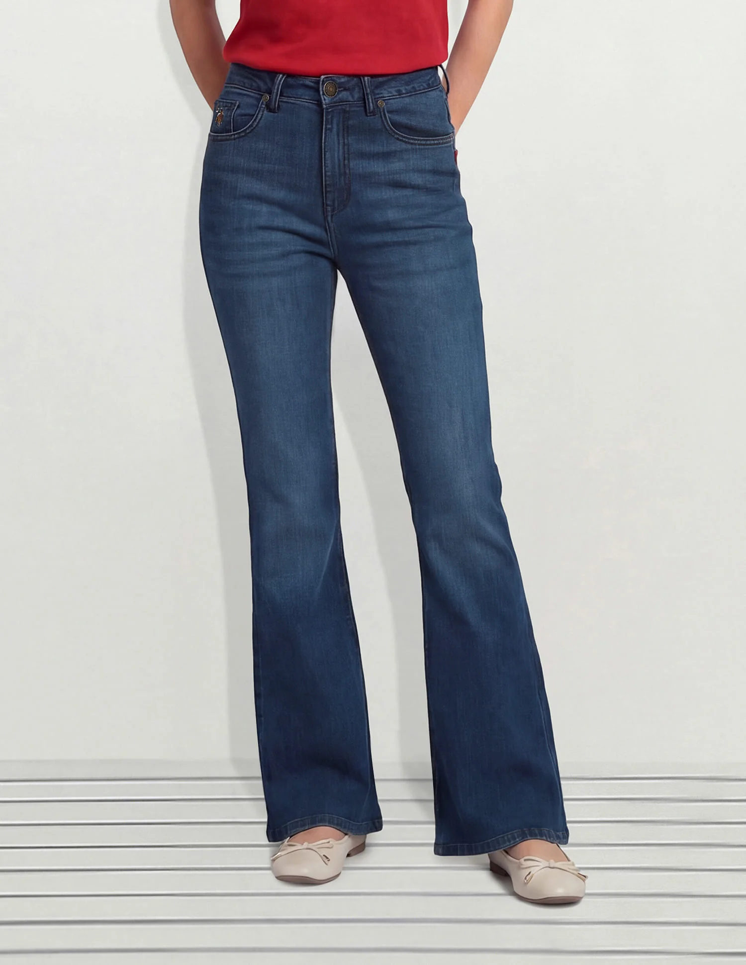 High Rise Extreme Flared Fit Jeans - Image 5