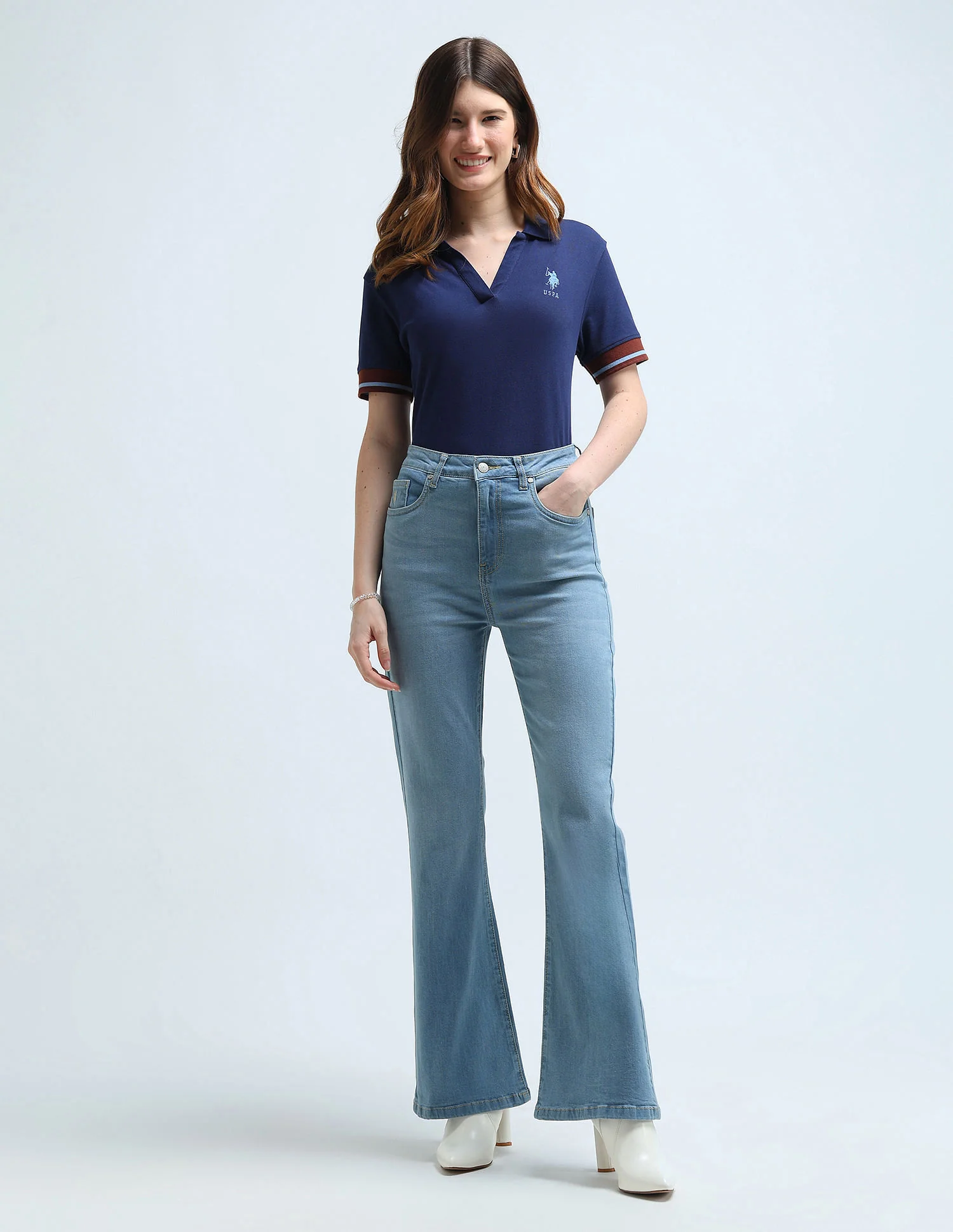 High Rise Flare Fit Jeans - Image 3