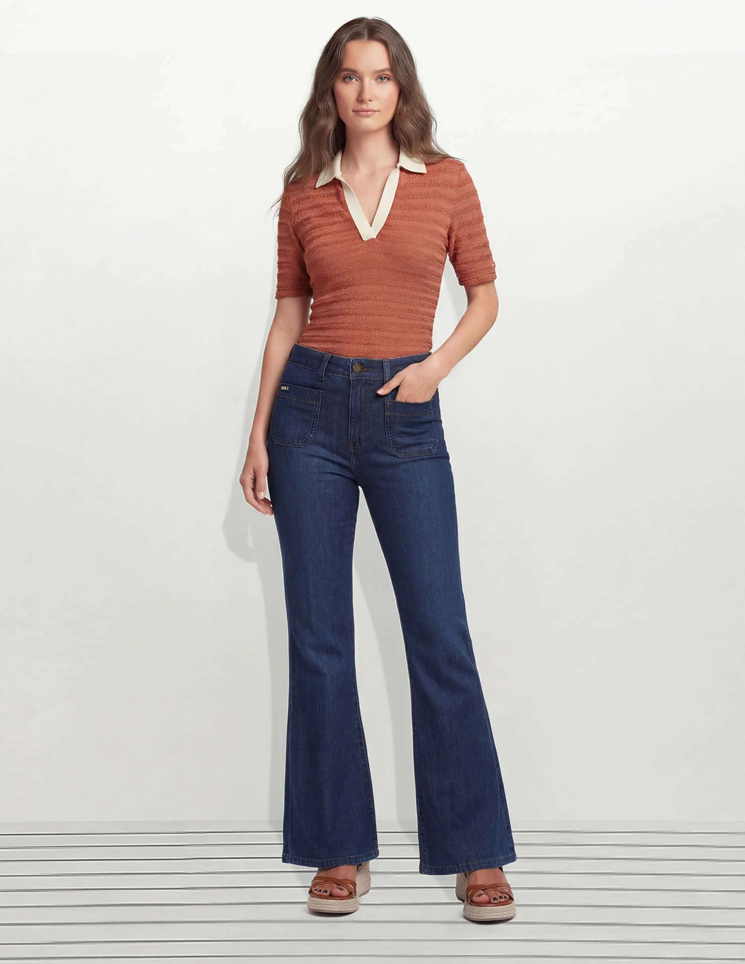 High Rise Flared Fit Jeans