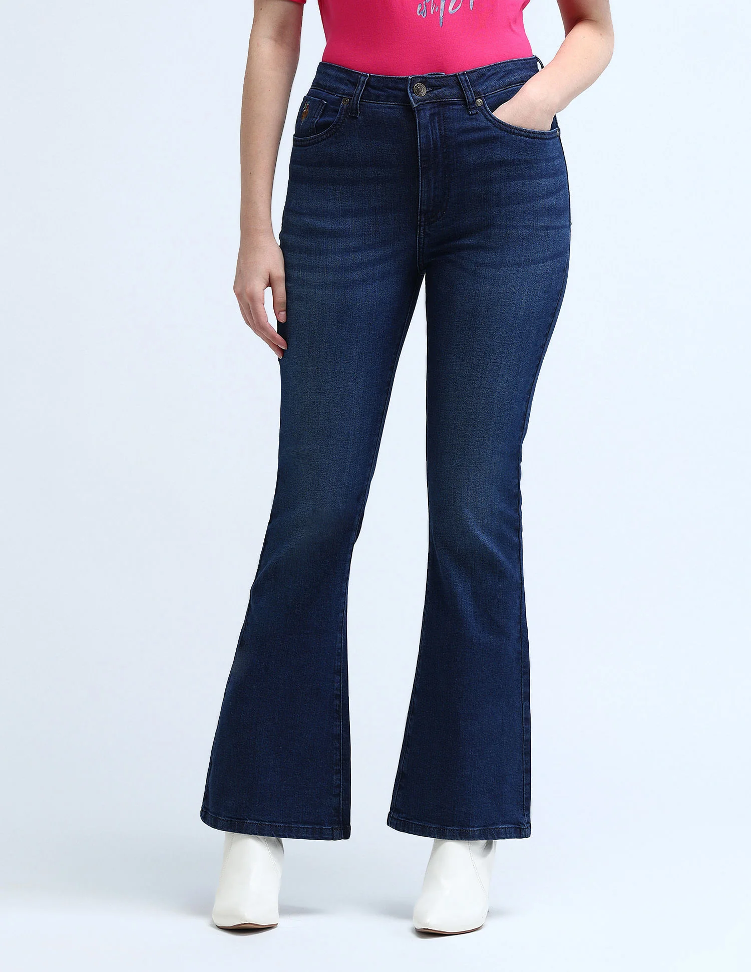 High Rise Flared Fit Jeans - Image 6