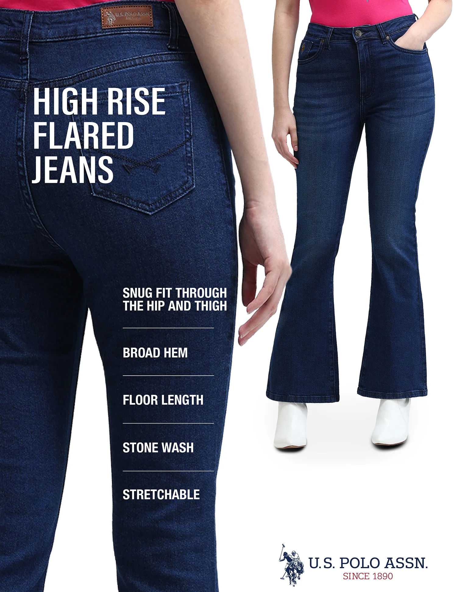 High Rise Flared Fit Jeans - Image 9