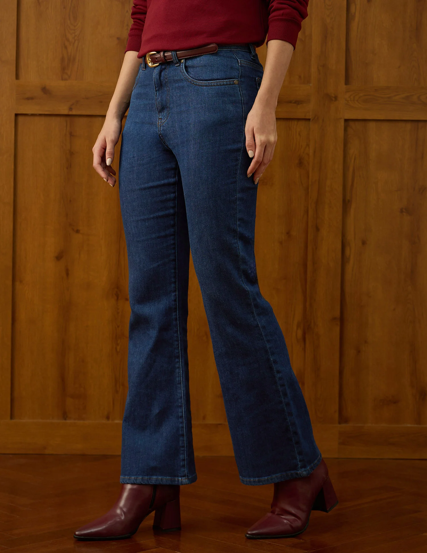 High Rise Flared Jeans - Image 4