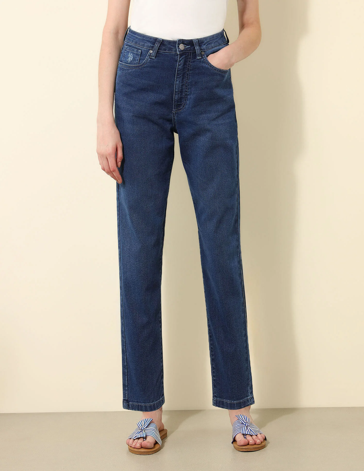 High Rise Mom Fit Jeans - Image 10