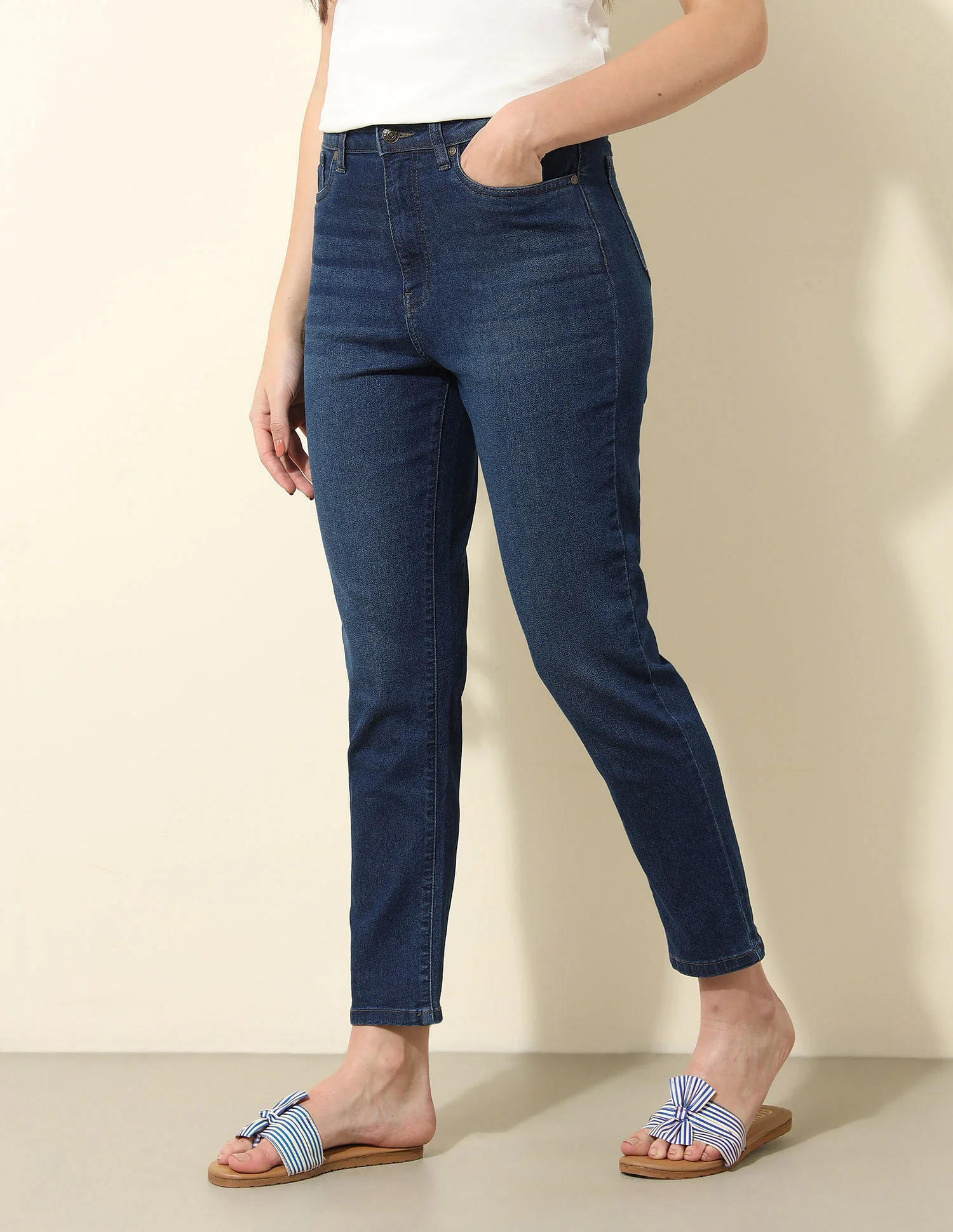 High Rise Mom Fit Jeans - Image 4