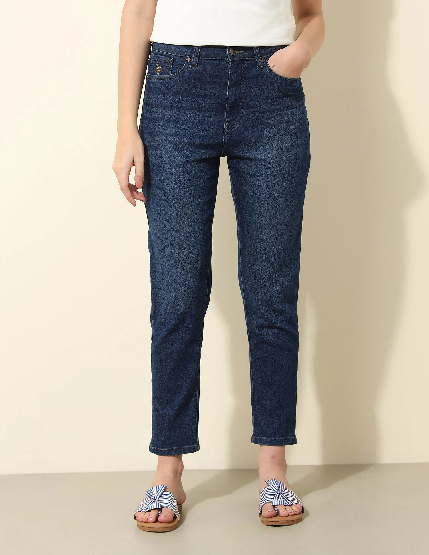 High Rise Mom Fit Jeans - Image 6