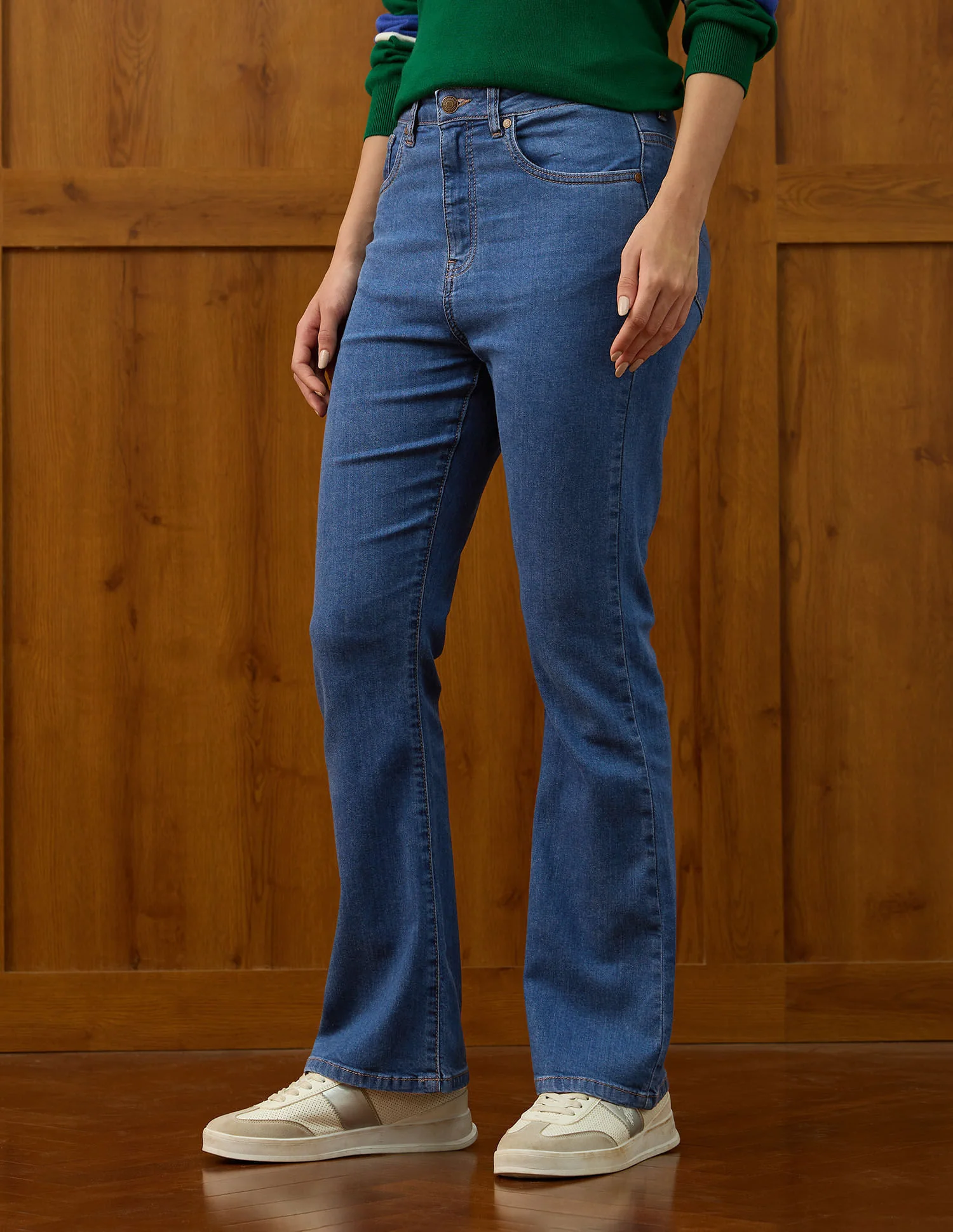 High Rise Skinny Bootcut Fit Jeans - Image 4