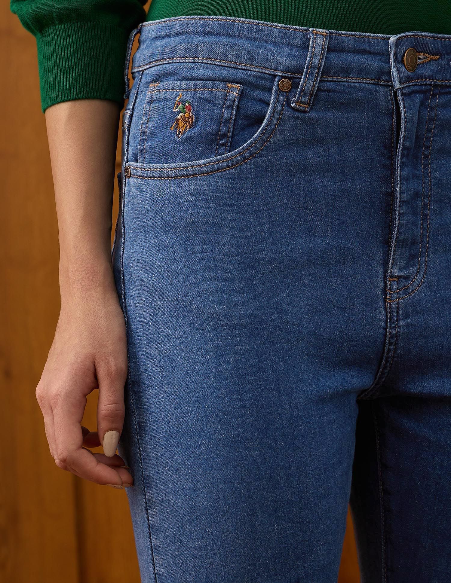 High Rise Skinny Bootcut Fit Jeans - Image 7