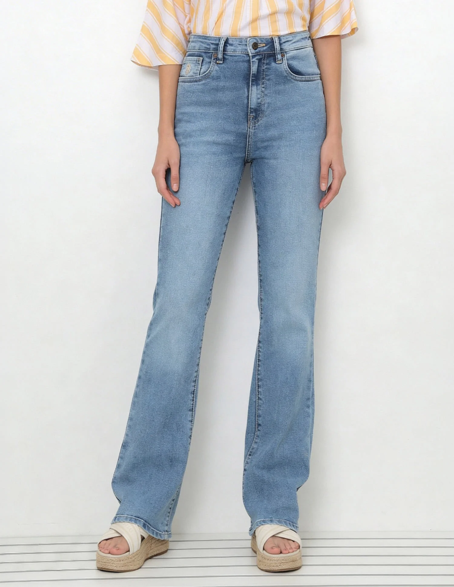 High Rise Skinny Bootcut Jeans - Image 3